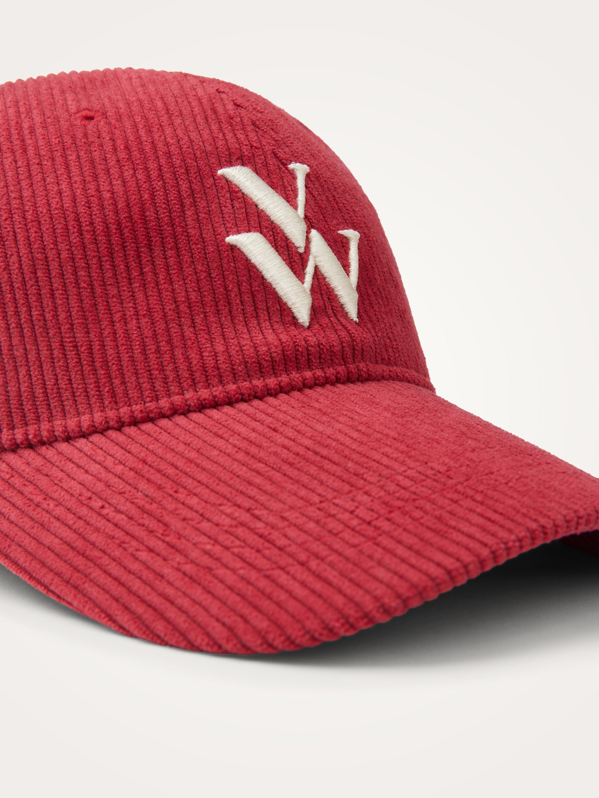 Embroidered monogram cap VANESSA WU Red
