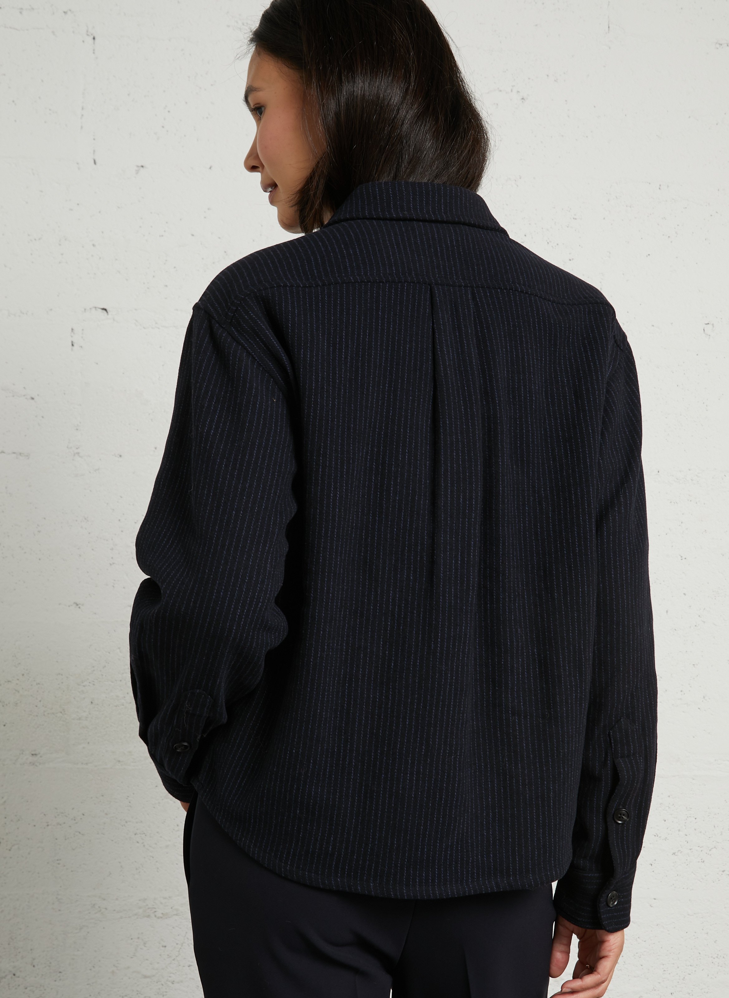 Oversize-Bluse mit Streifen LEON & HARPER Blau