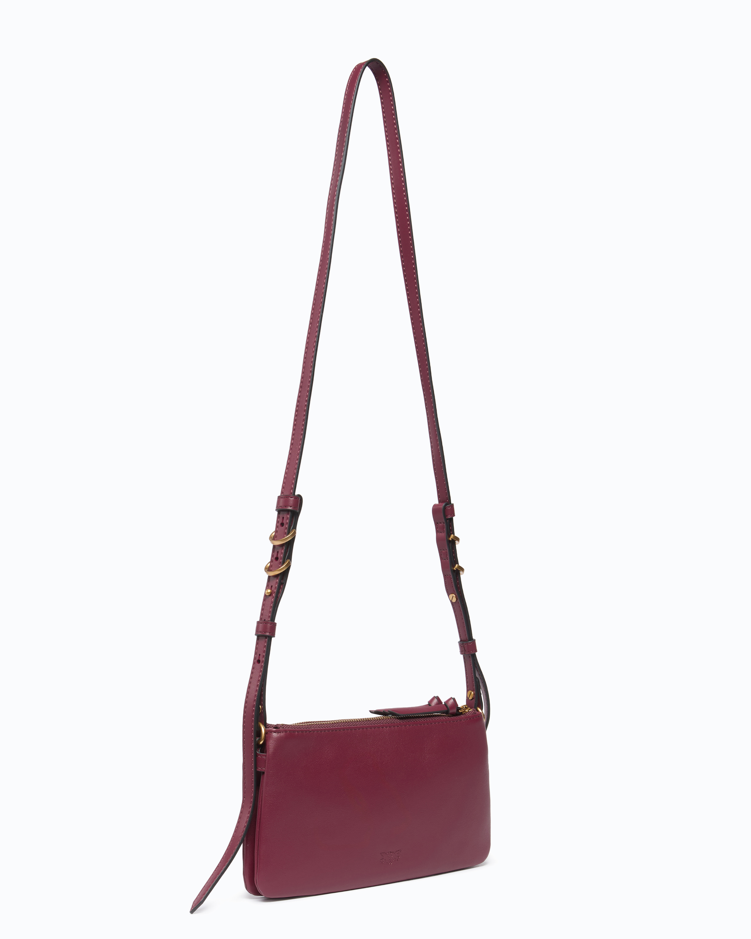Petit sac à bandoulière mini double bag en cuir PINKO Vert