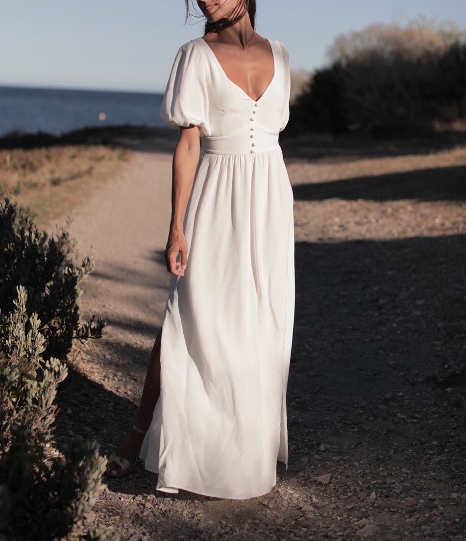 Robe longue MAISON LEMOINE - Seconde main Blanc