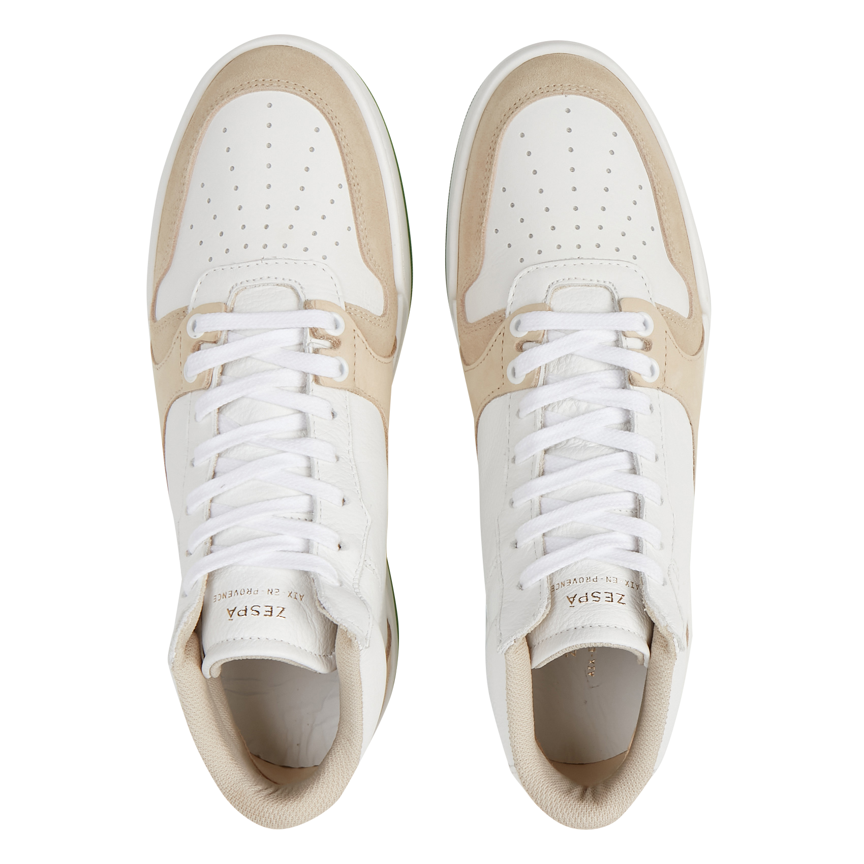 Baskets montantes en cuir ZESPA Beige