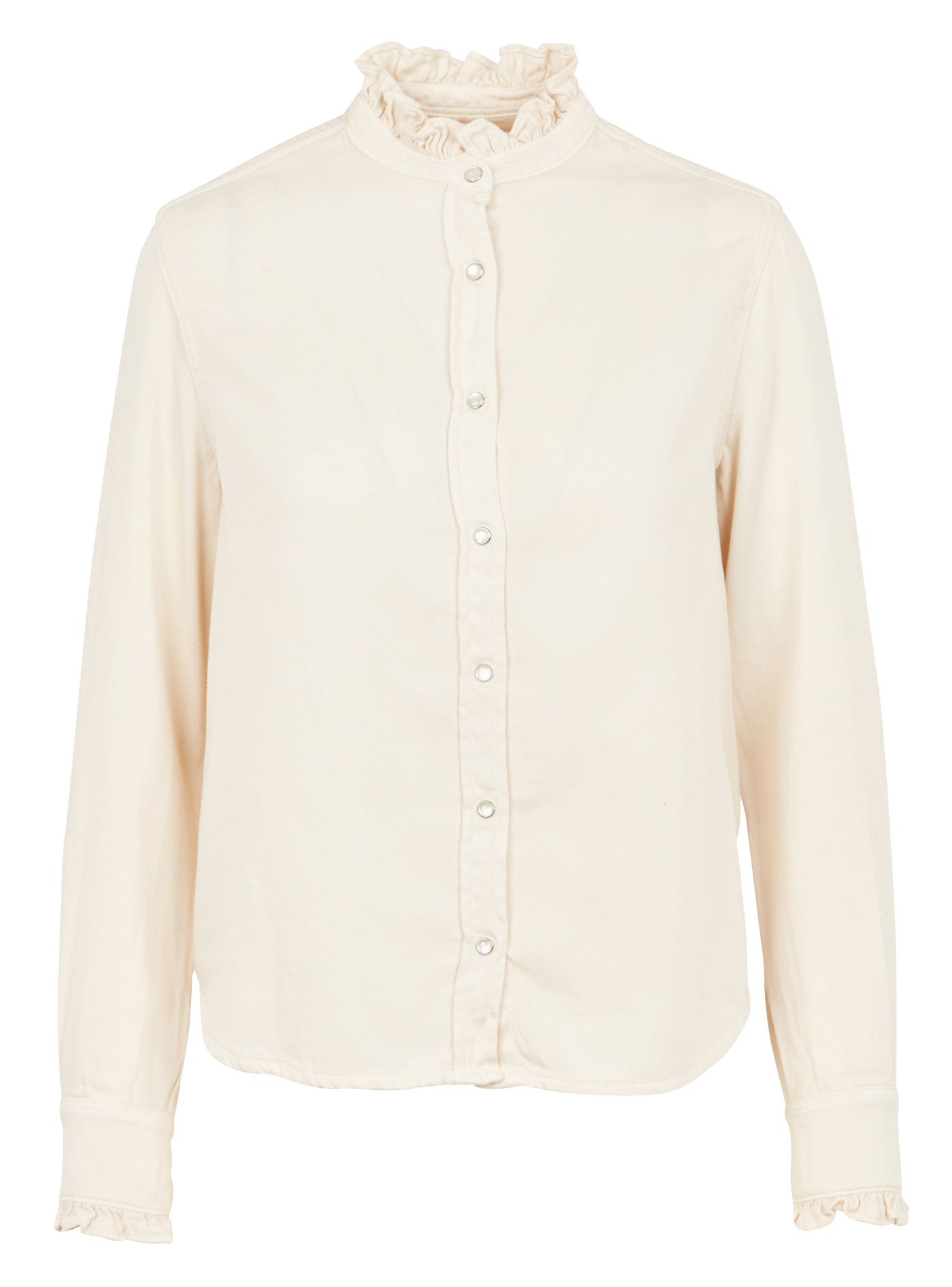 Katoenen blouse met Victoriaanse kraag ACQUAVERDE Wit