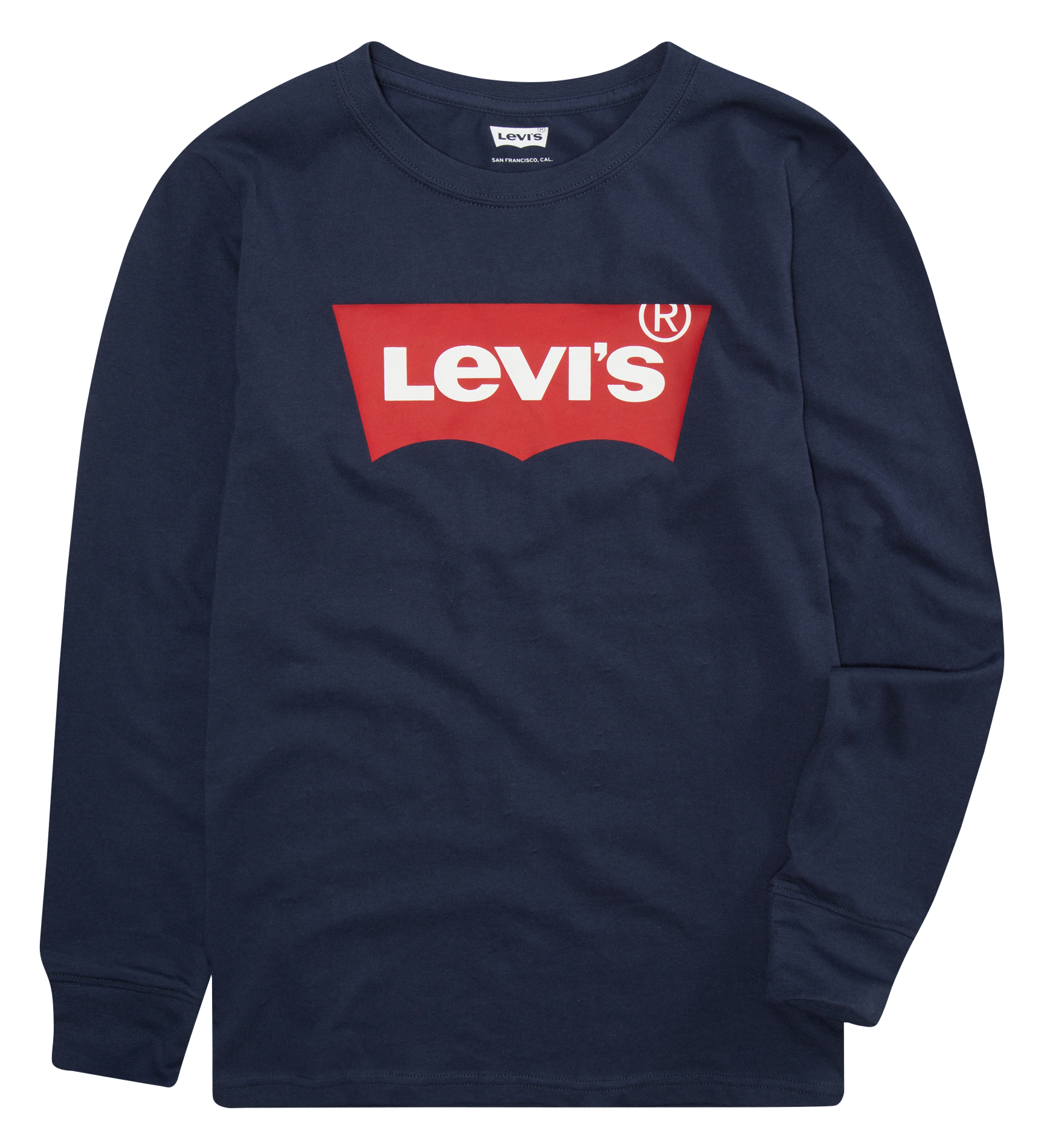 Tee-shirt droit col rond en coton sérigraphié LEVI'S KIDS Bleu