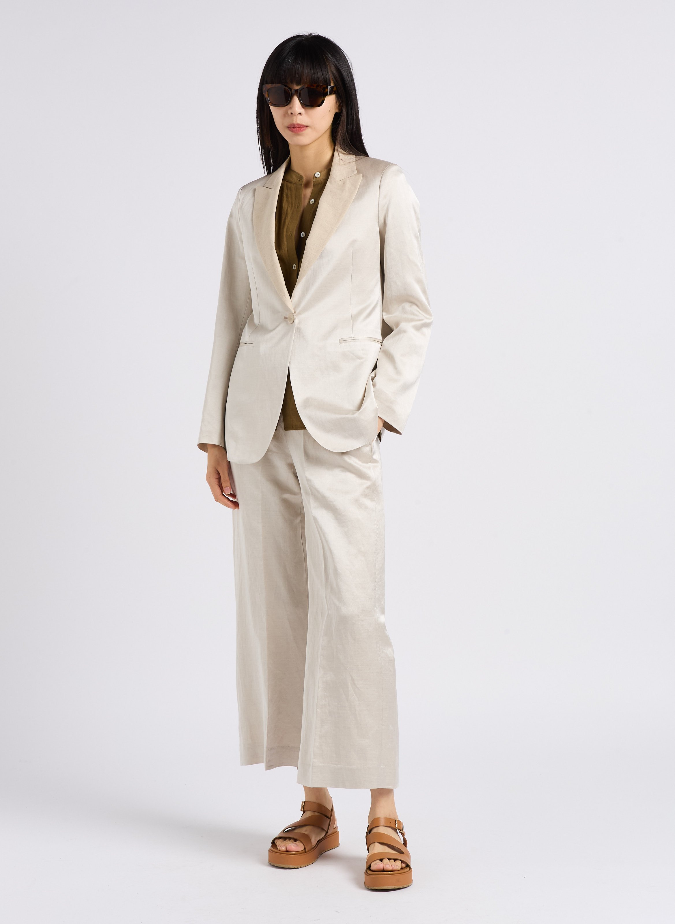 Veste de tailleur satinée  DIEGA Beige