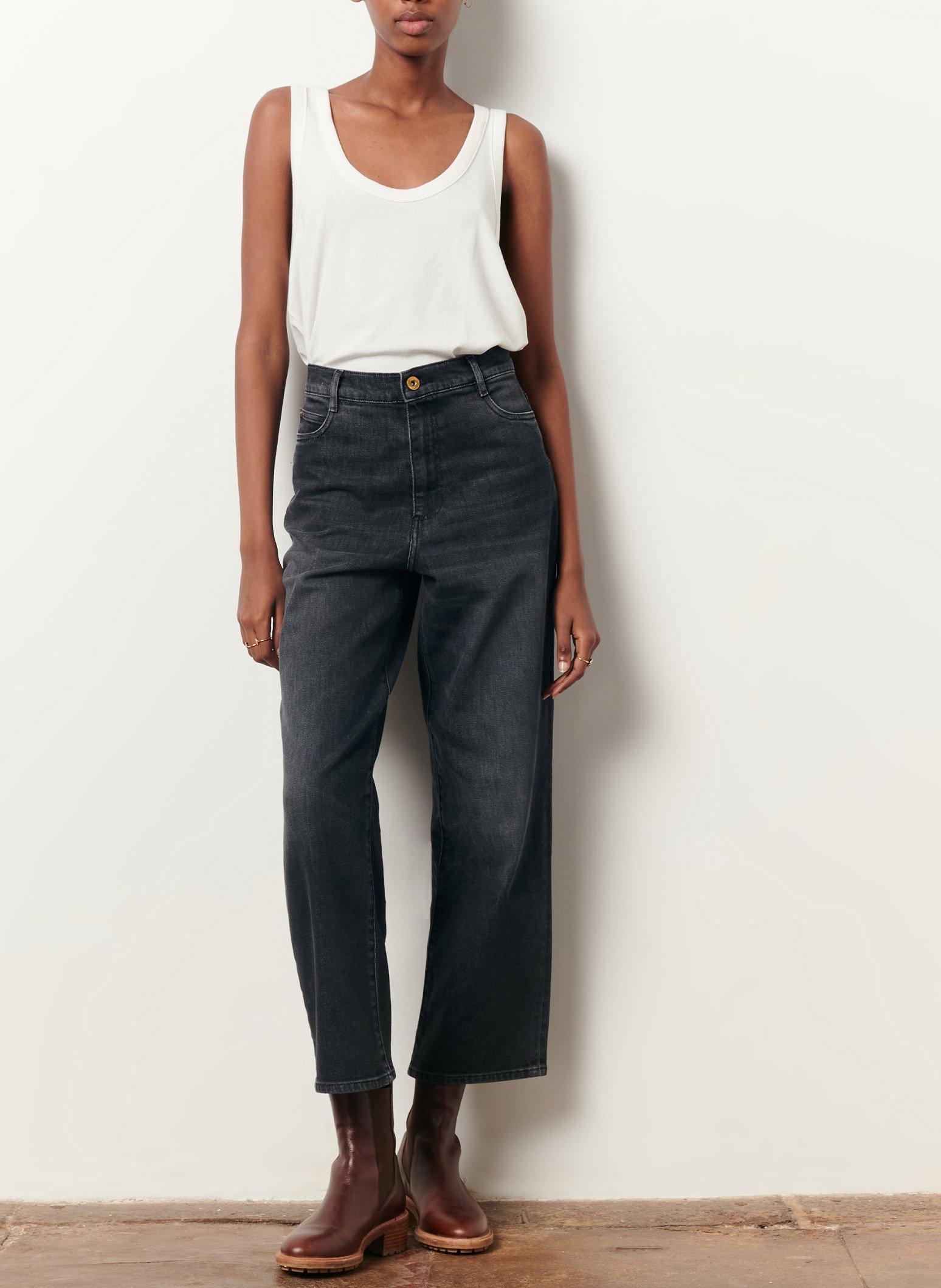 Bottines en cuir SESSUN Marron