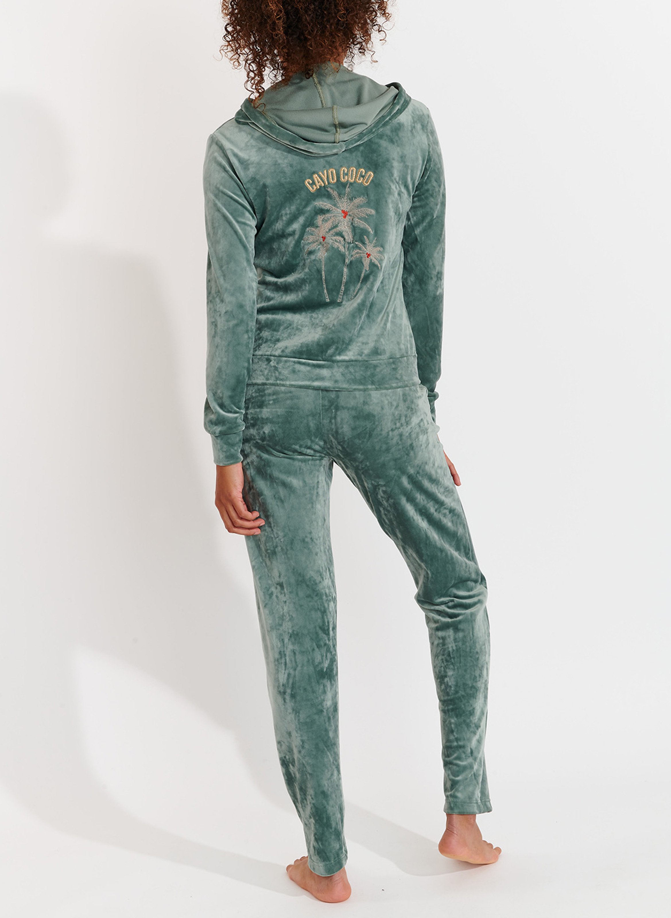 Velour joggers BANANA MOON Green