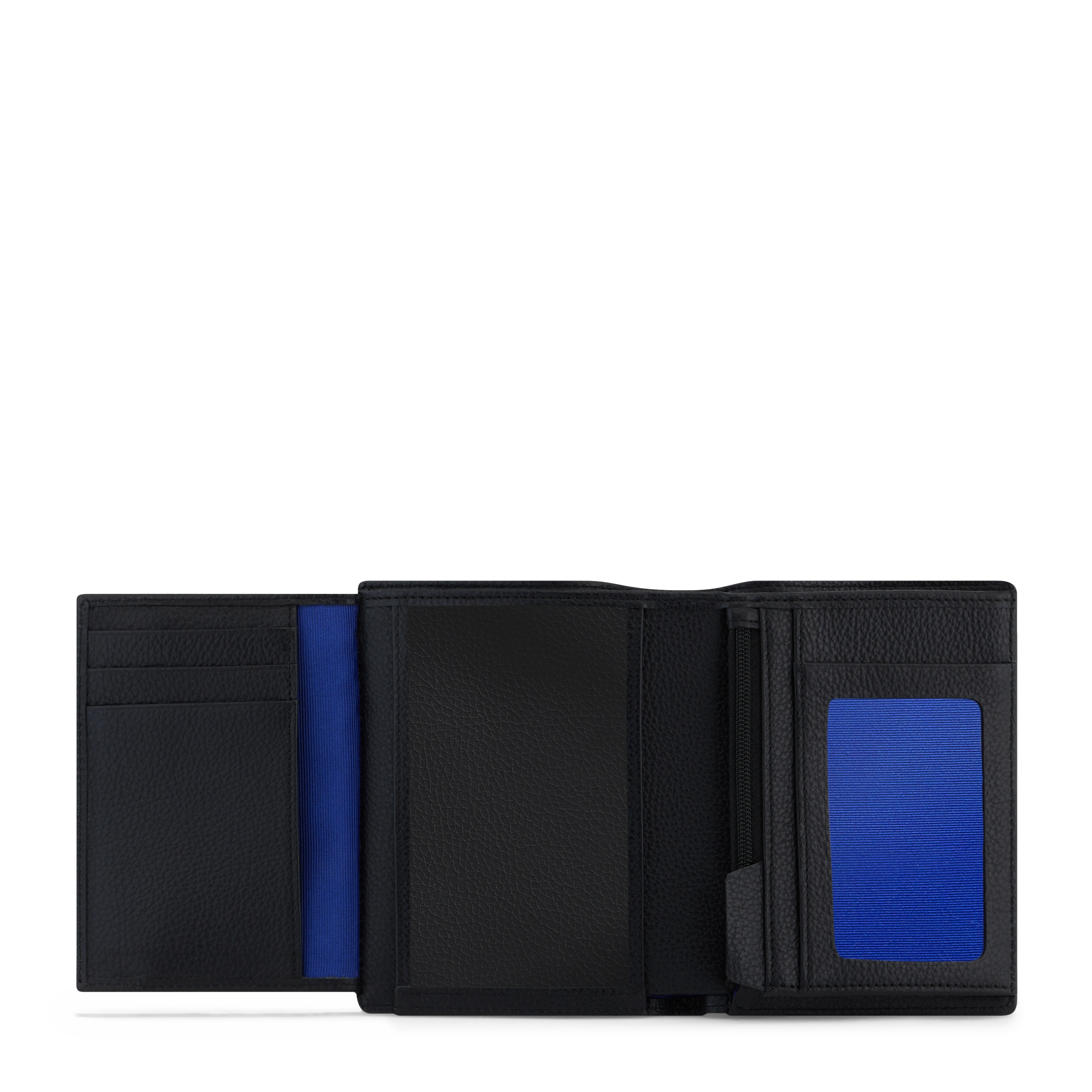 Kleine, leren portemonnee LE TANNEUR Zwart