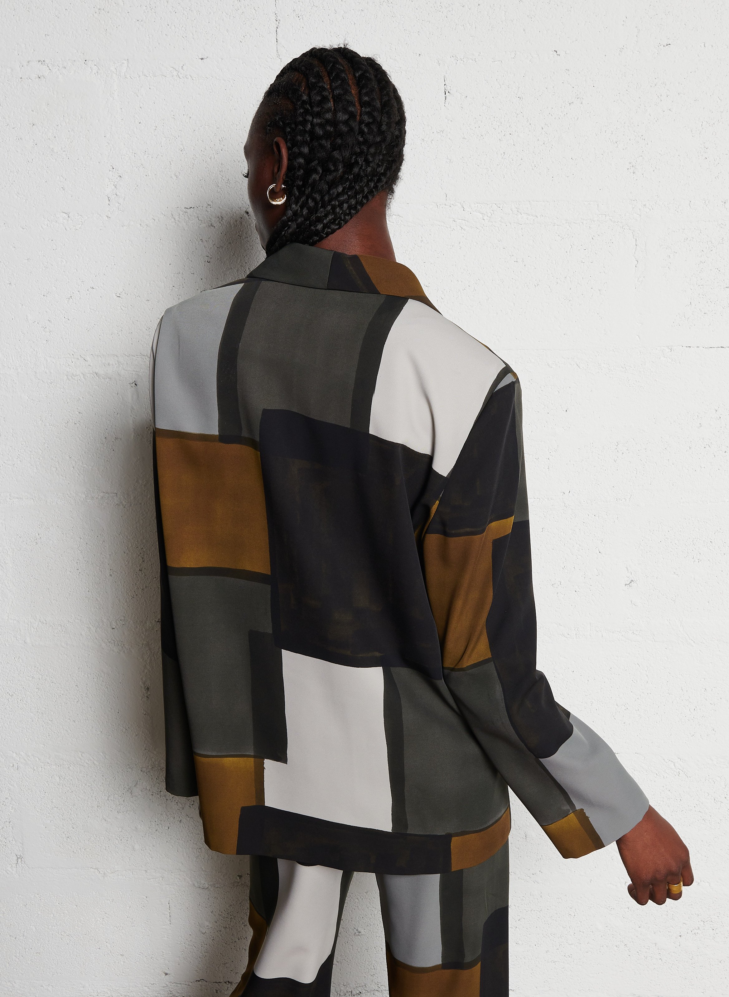 Flocked tailored jacket IMPERIAL Grey