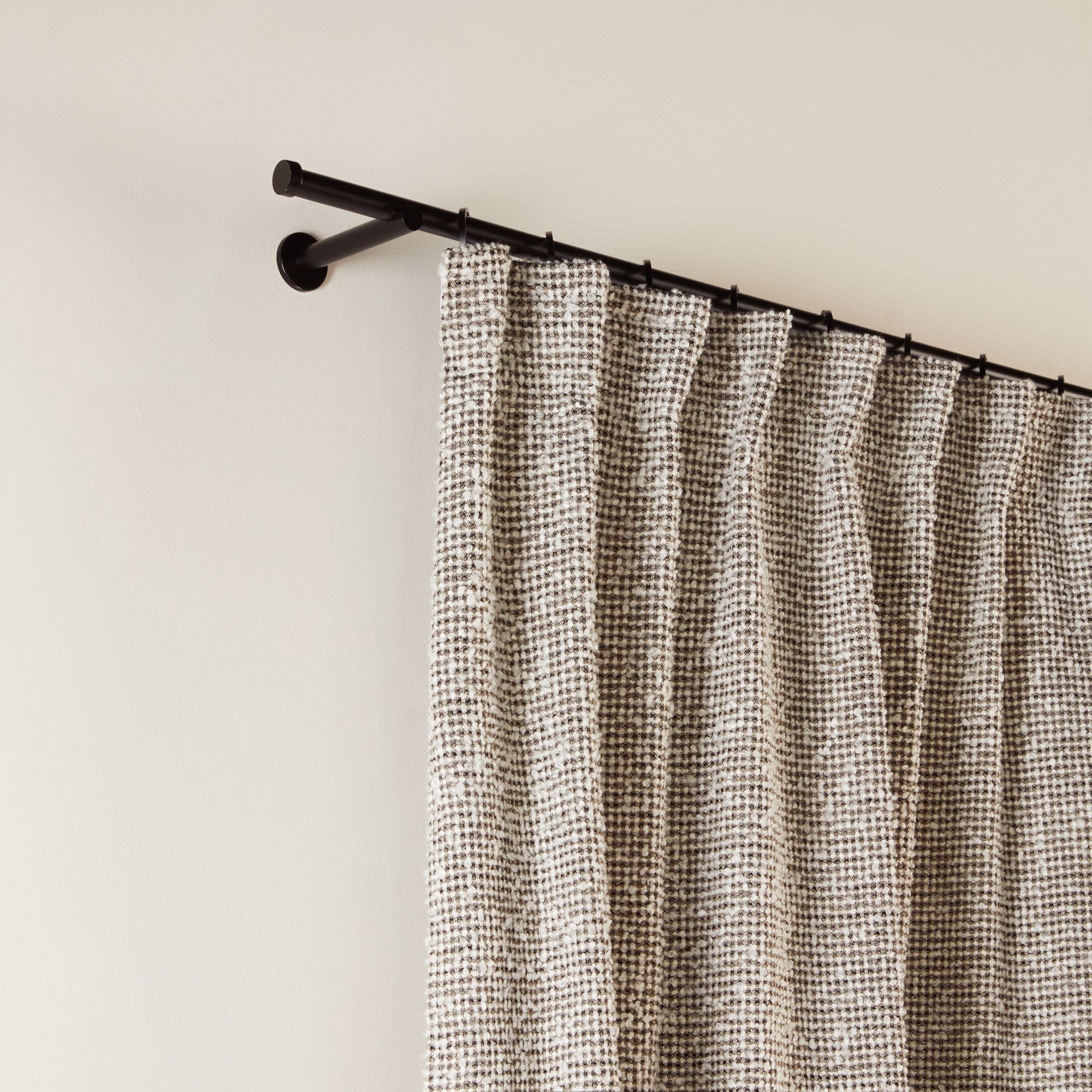 PIETRO - Cotton curtain with gathering tape MADURA White