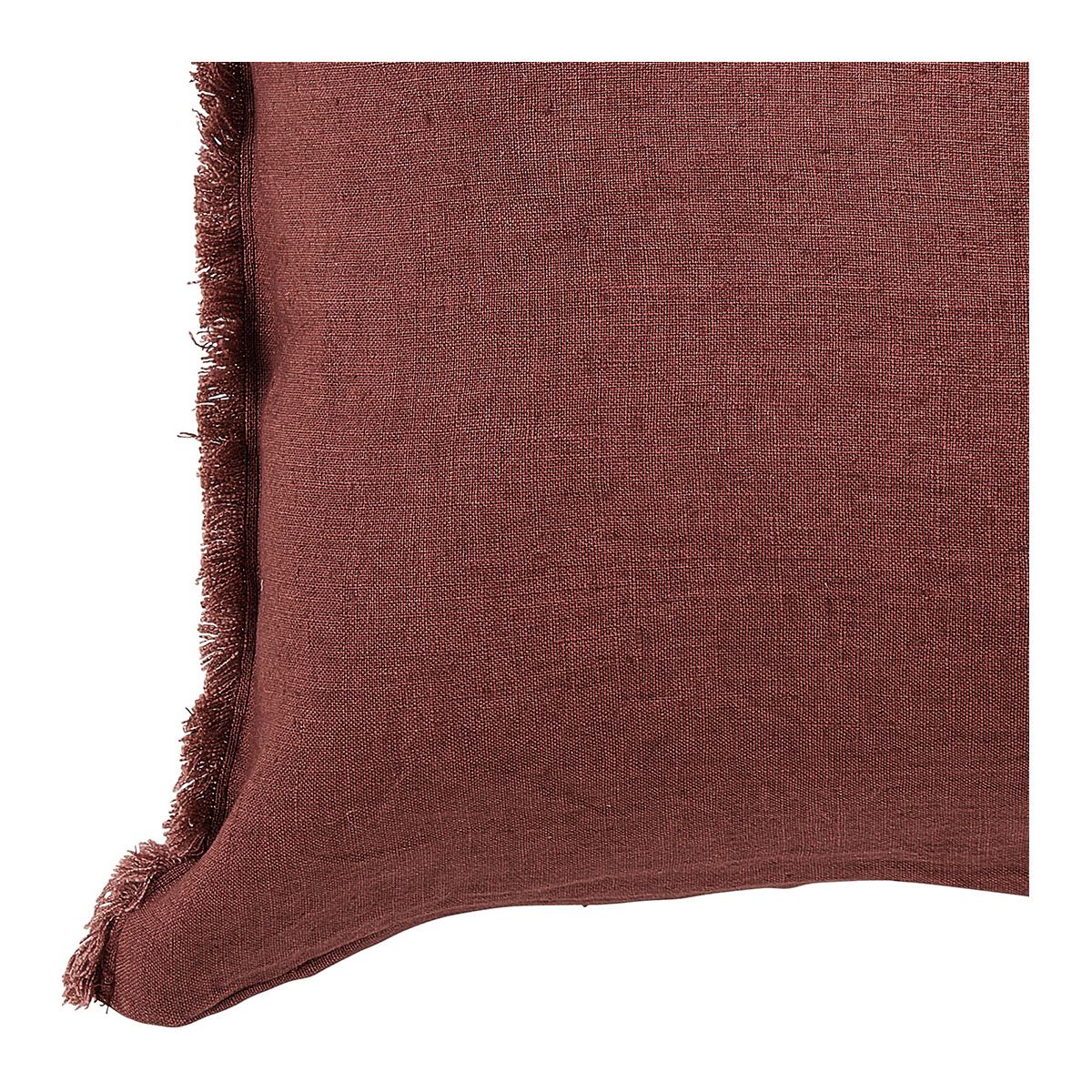 Linen cushion cover BLANC D'IVOIRE Red