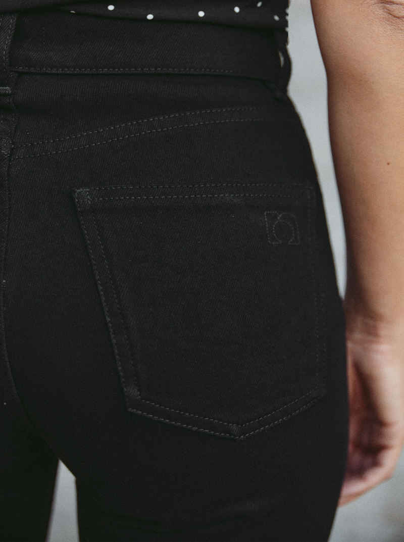 Wide Leg Black Stone Jeans NOO Black