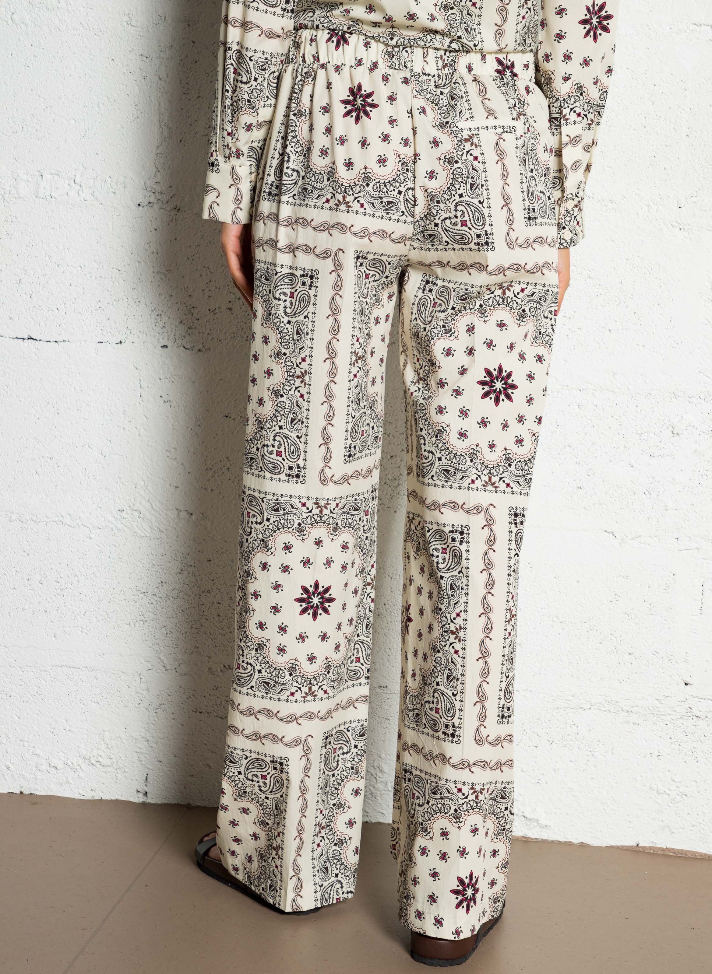 Baroque printed straight pants IMPERIAL Beige