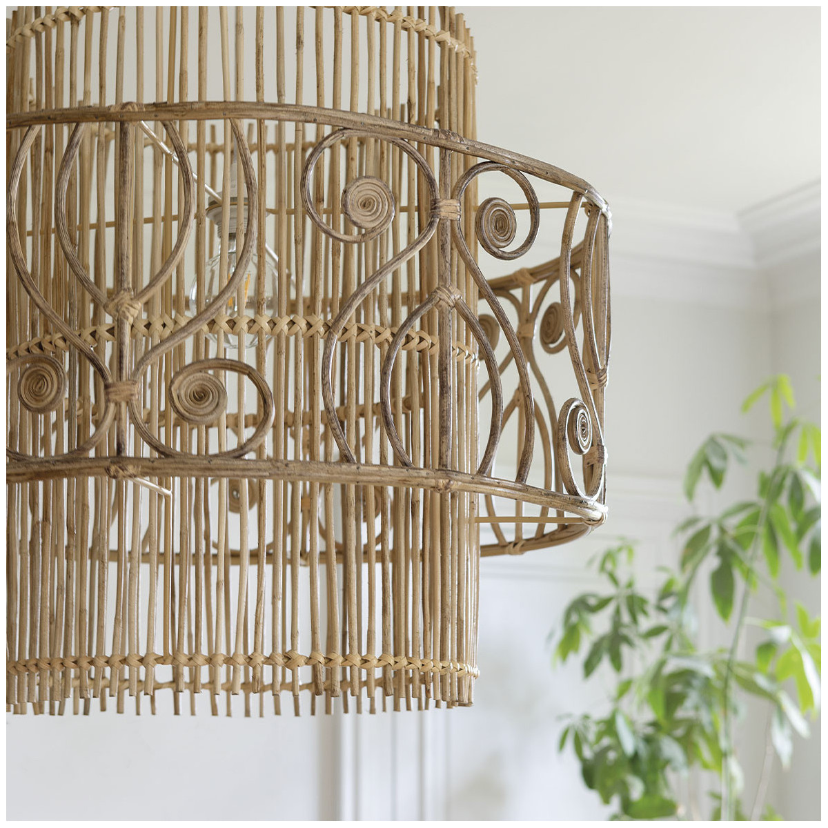 Rattan pendant light BLANC D'IVOIRE No Color