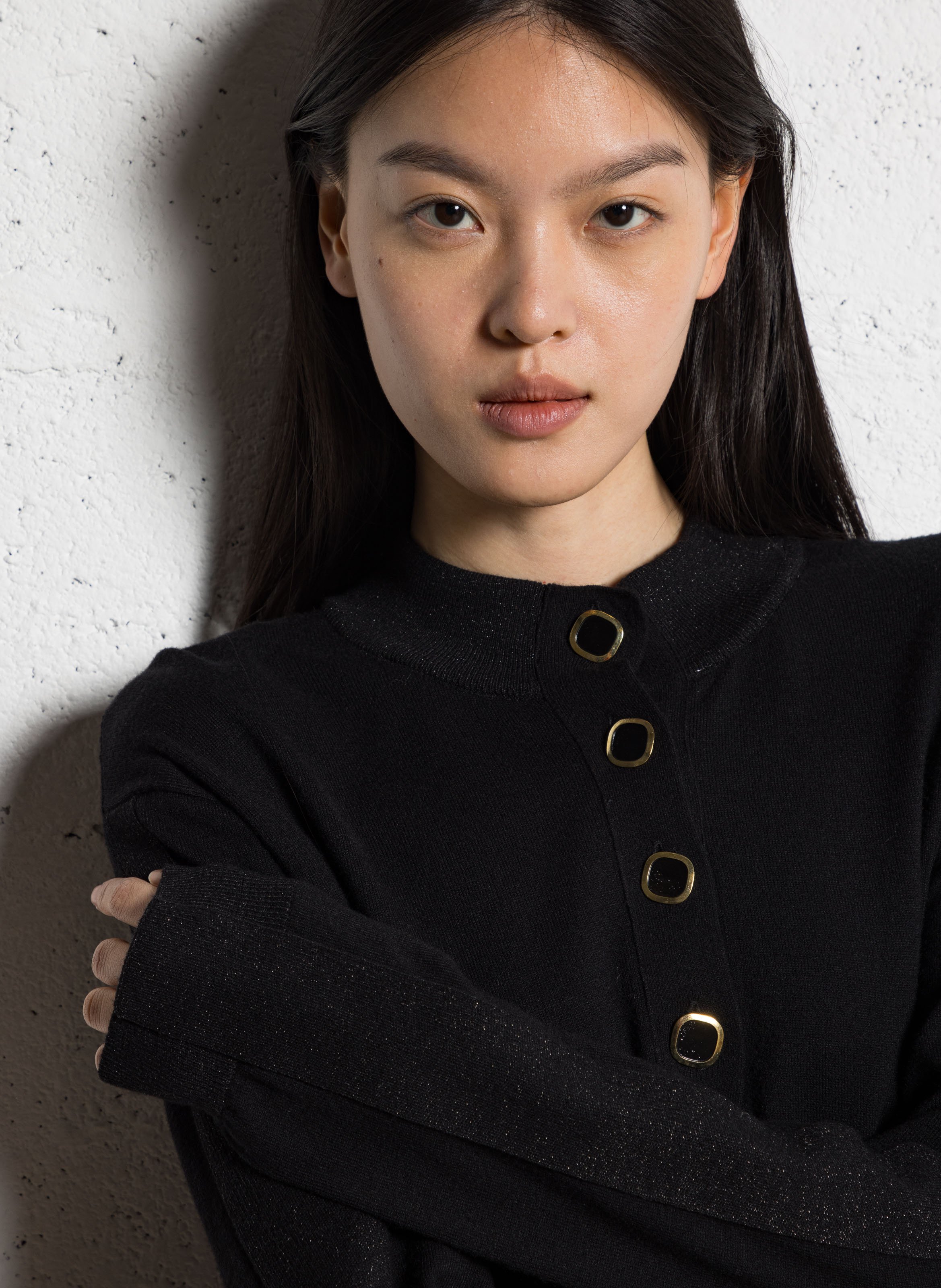 Robe courte col montant I CODE Black