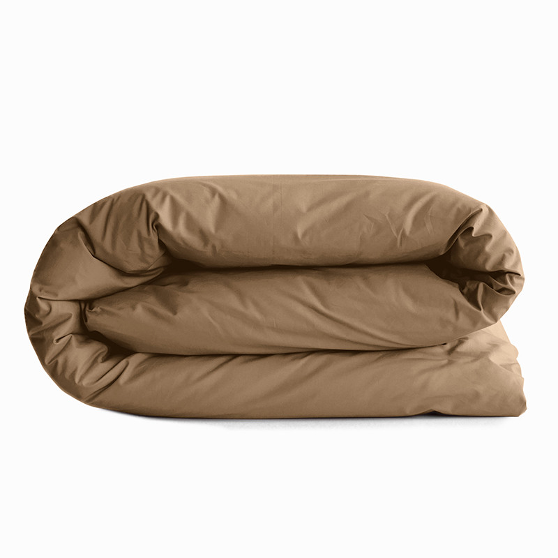 140 x 200 cm "premium" duvet cover for single bed COTON PUR Brown