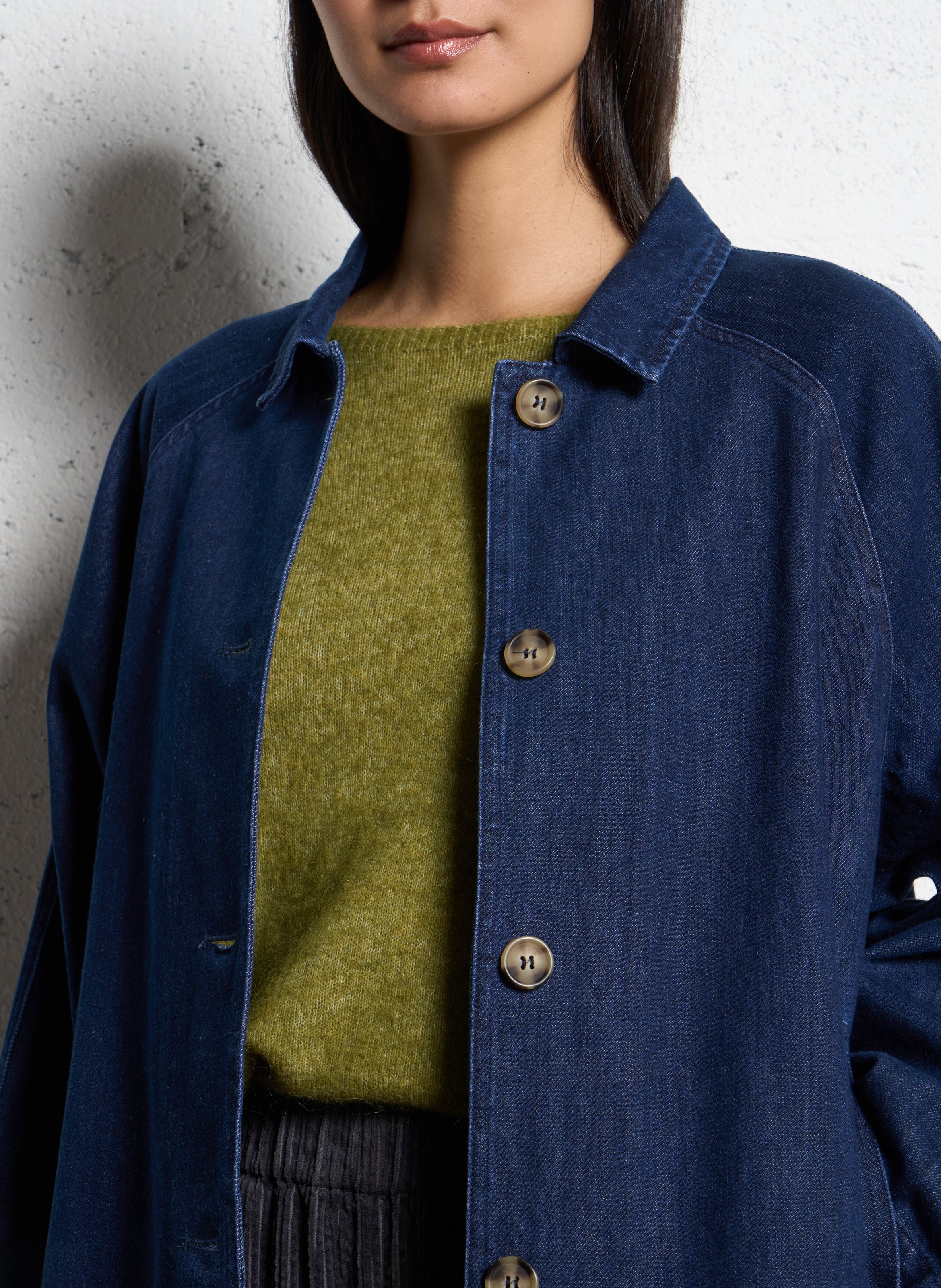 Manteau oversize en coton mélangé JC SOPHIE Jaune