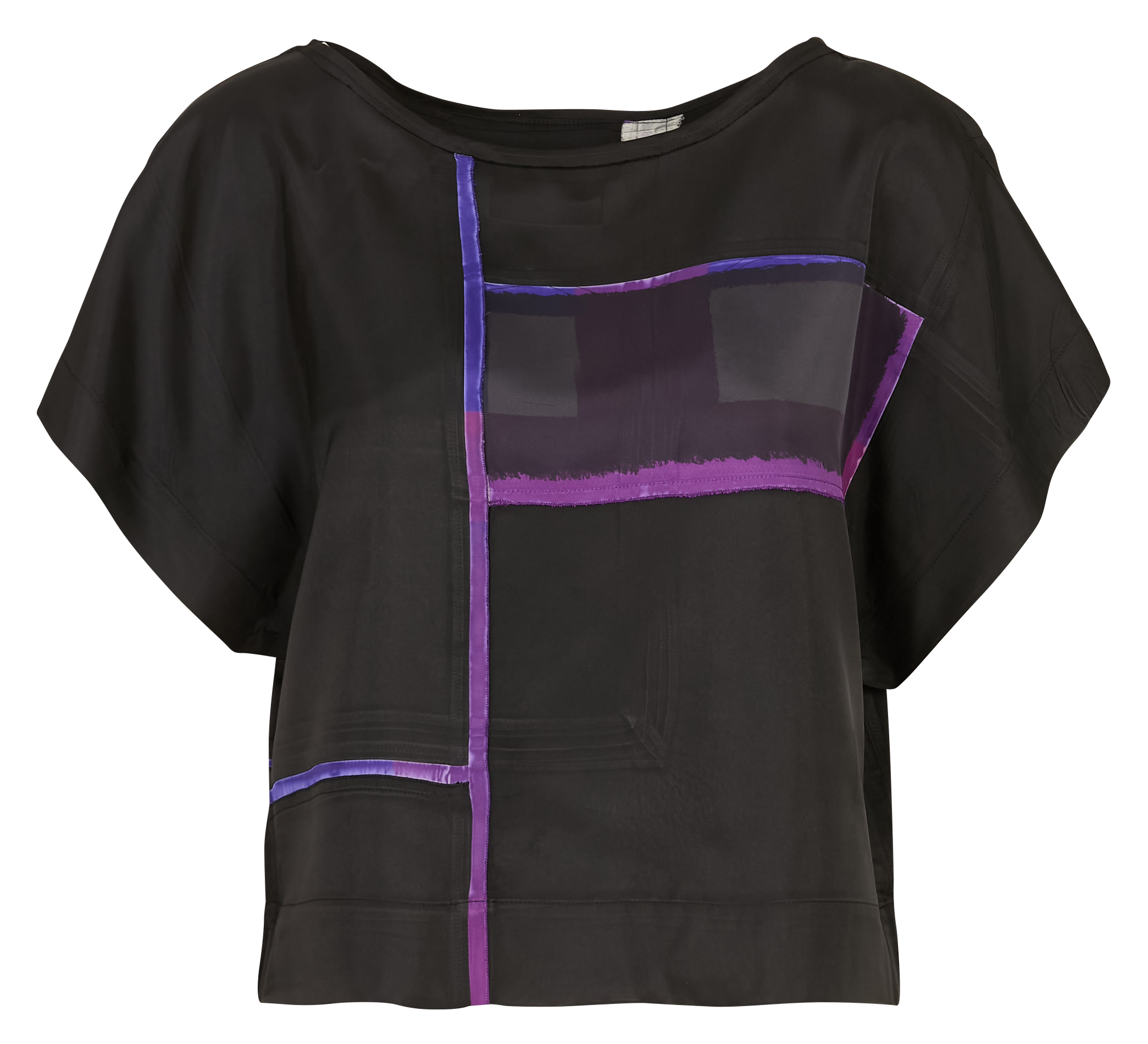 Oversized top met print COTELAC Zwart