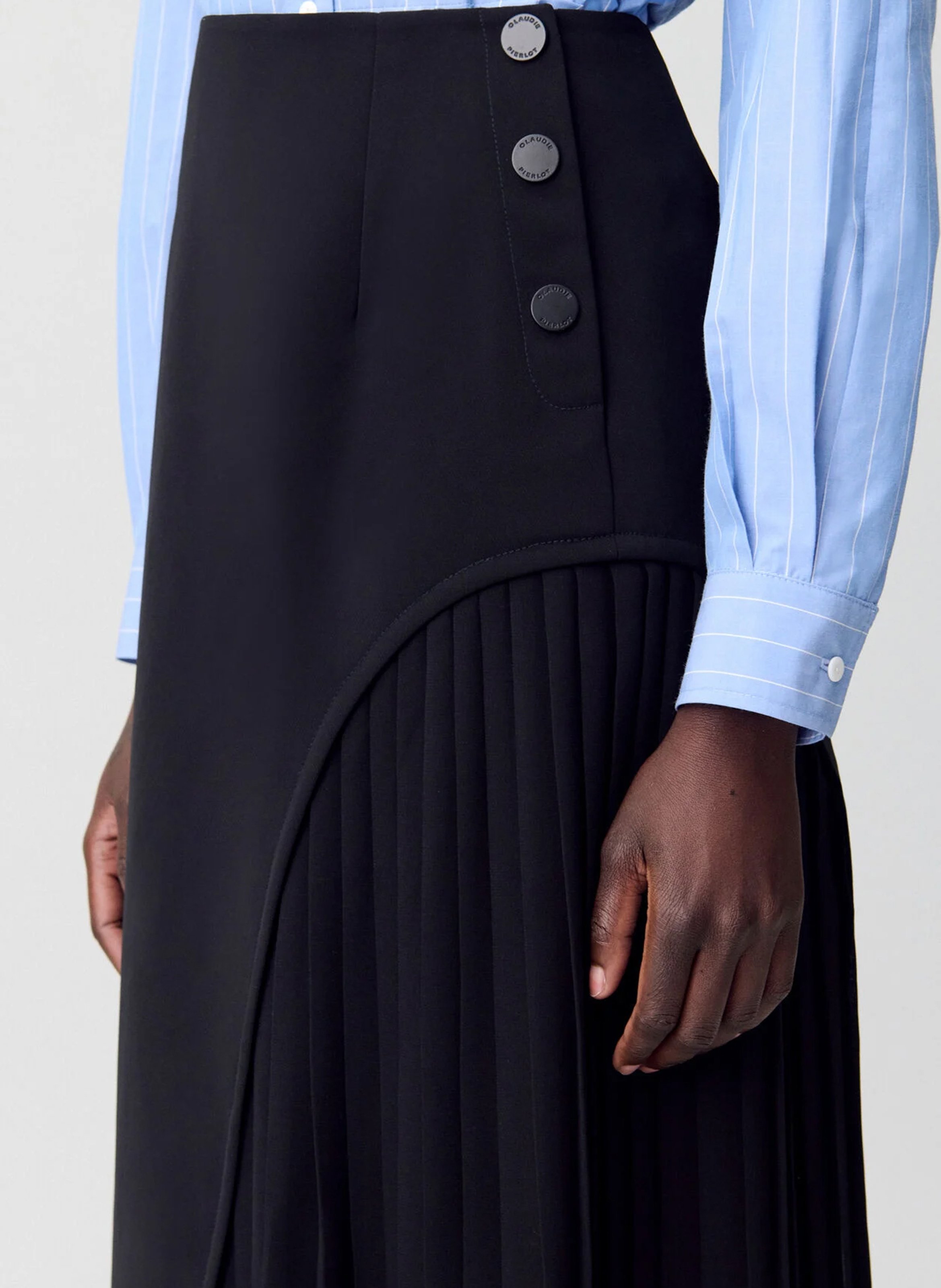 Jupe midi plissée CLAUDIE PIERLOT Noir