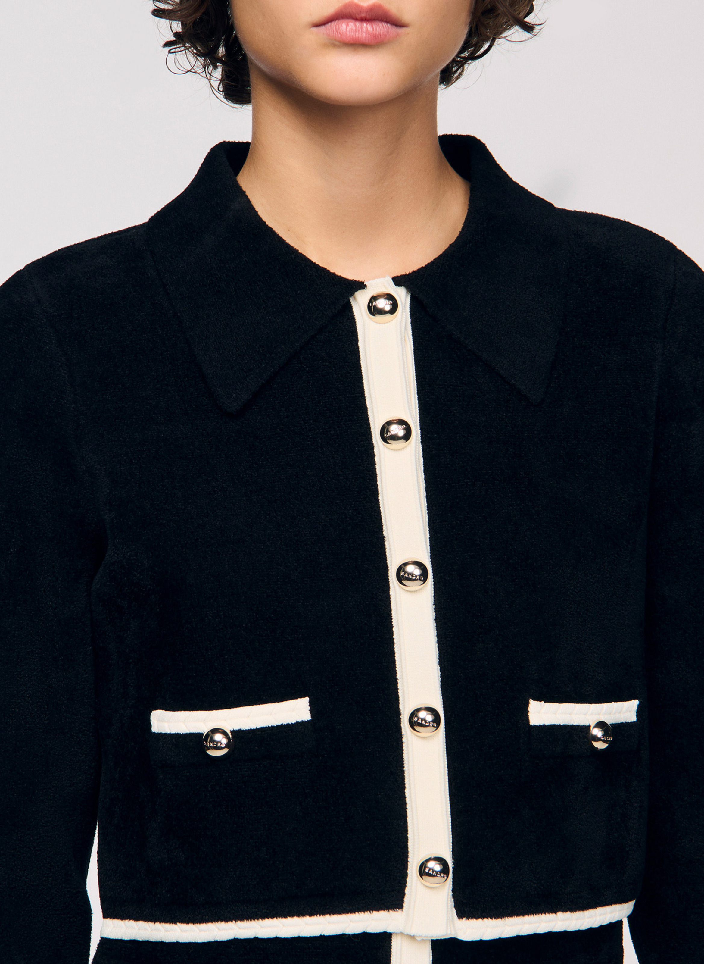 Gilet col classique  SANDRO Noir