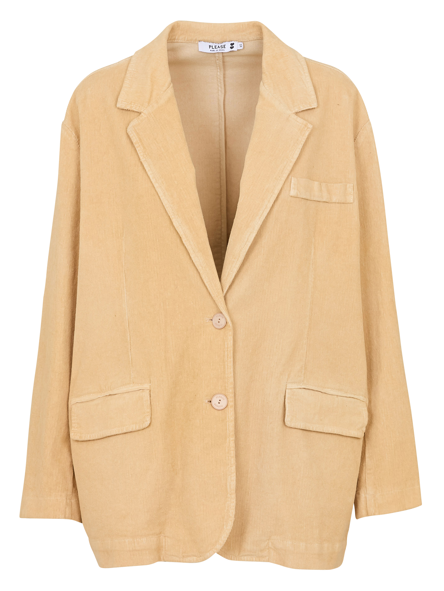 Veste oversize en coton mélangé PLEASE Beige