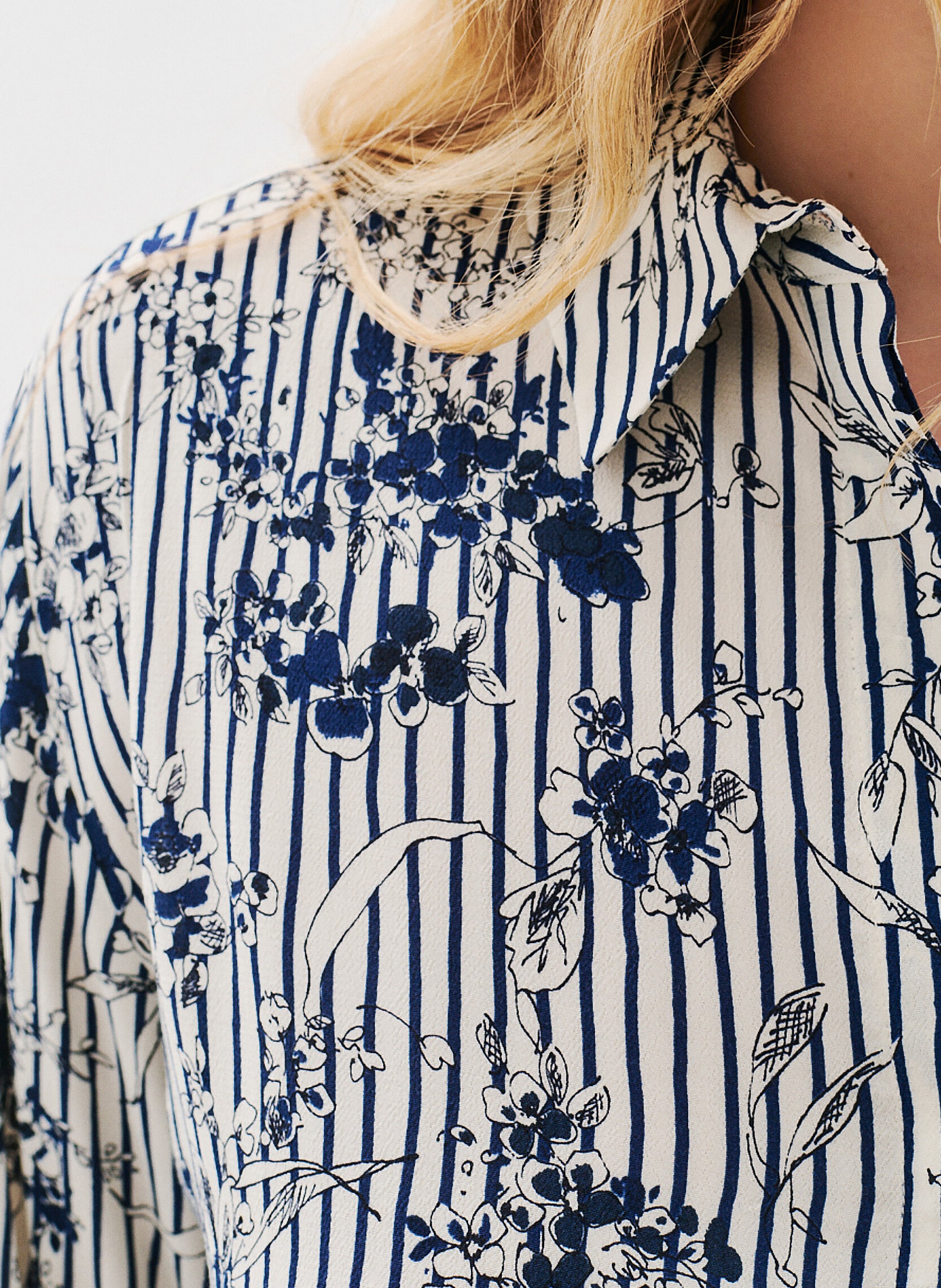 Chemise col classique imprimée  CAROLL Beige