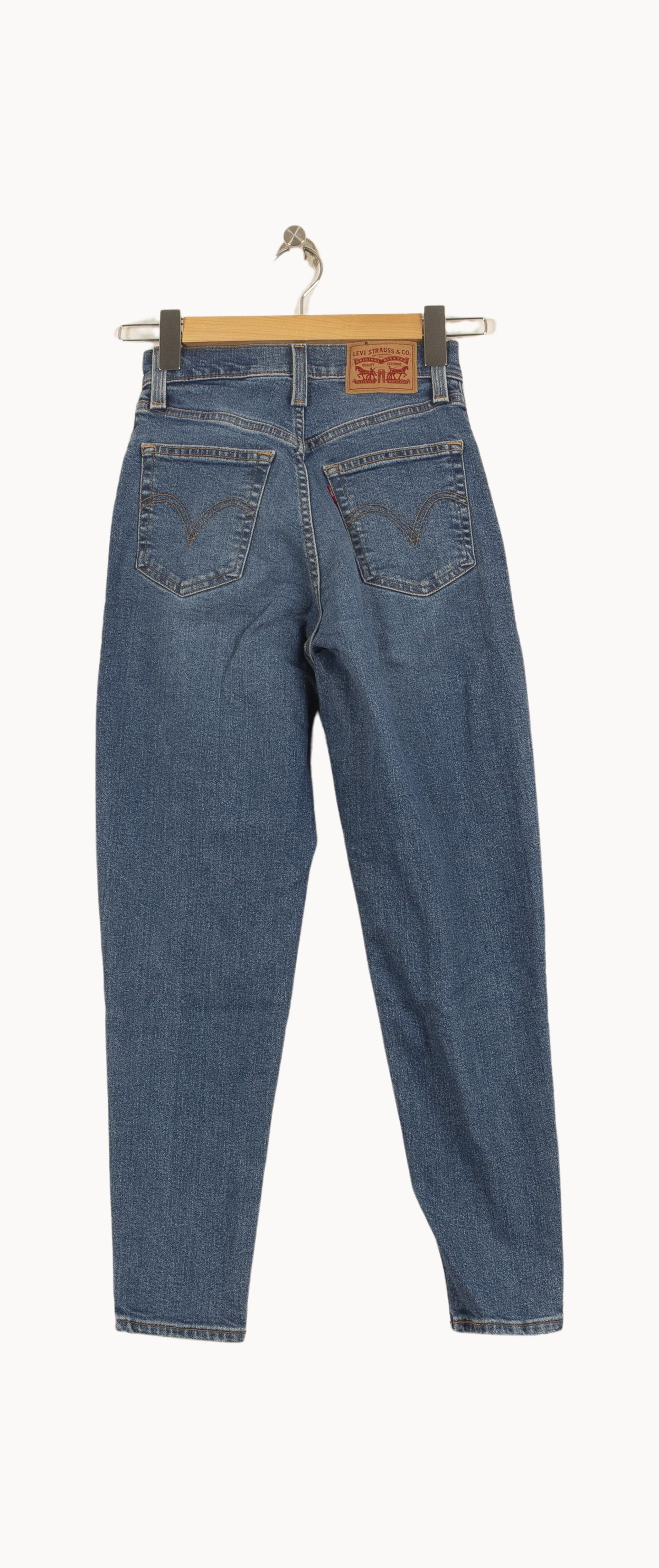 Cropped slim jeans with studs LEVI'S - Seconde main Blue