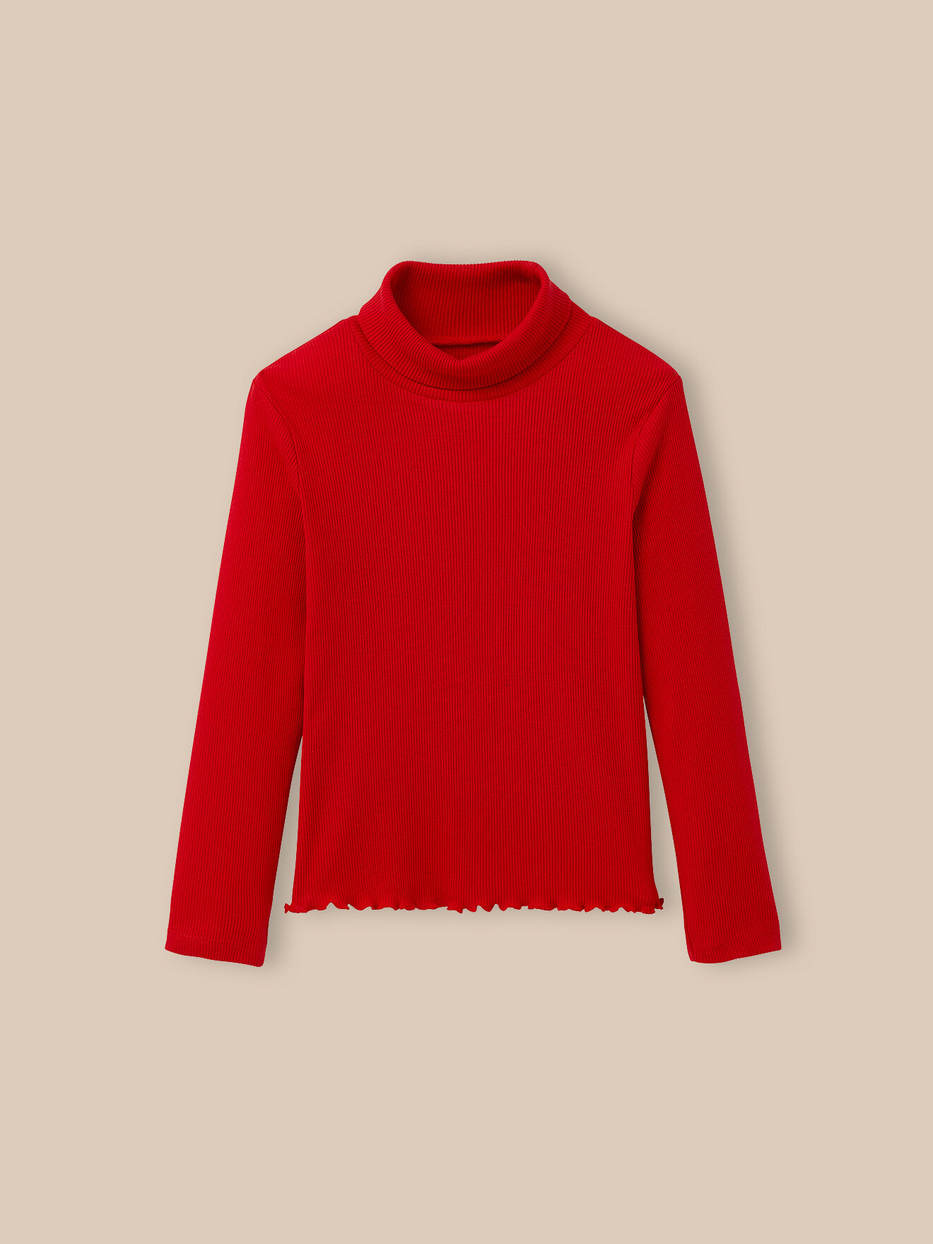 Thin organic cotton polo-neck sweater CYRILLUS
