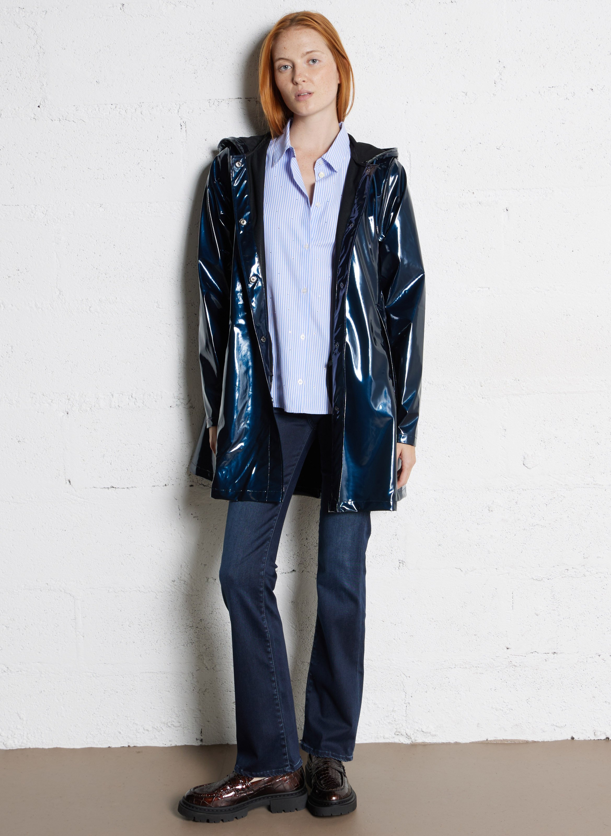 Jean flare push-up délavé LE TEMPS DES CERISES Bleu