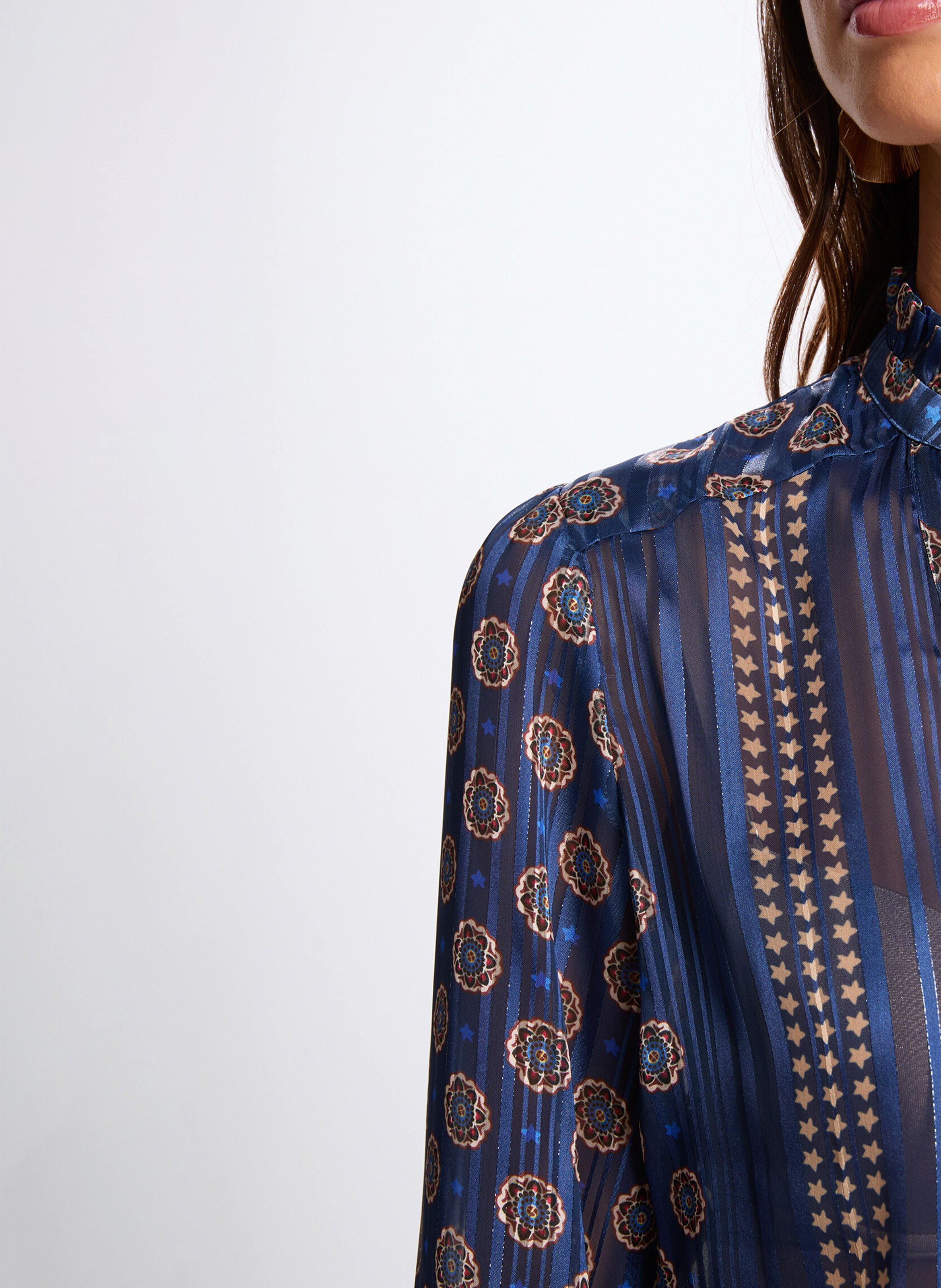 Printed blouse with collar MORGAN Multicolored