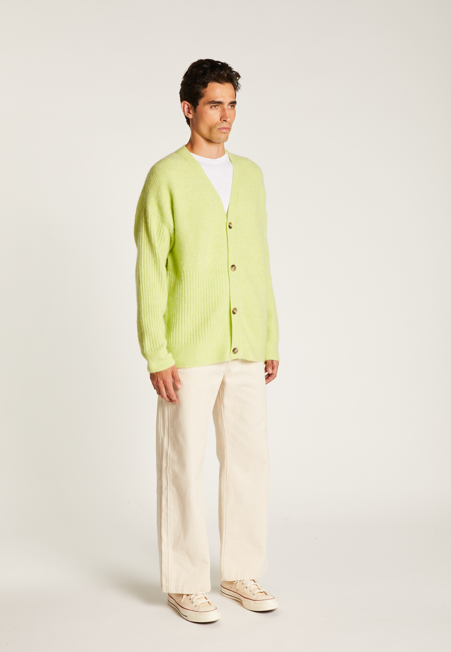 Alpaca wool cardigan MAISON MONTAGUT Green