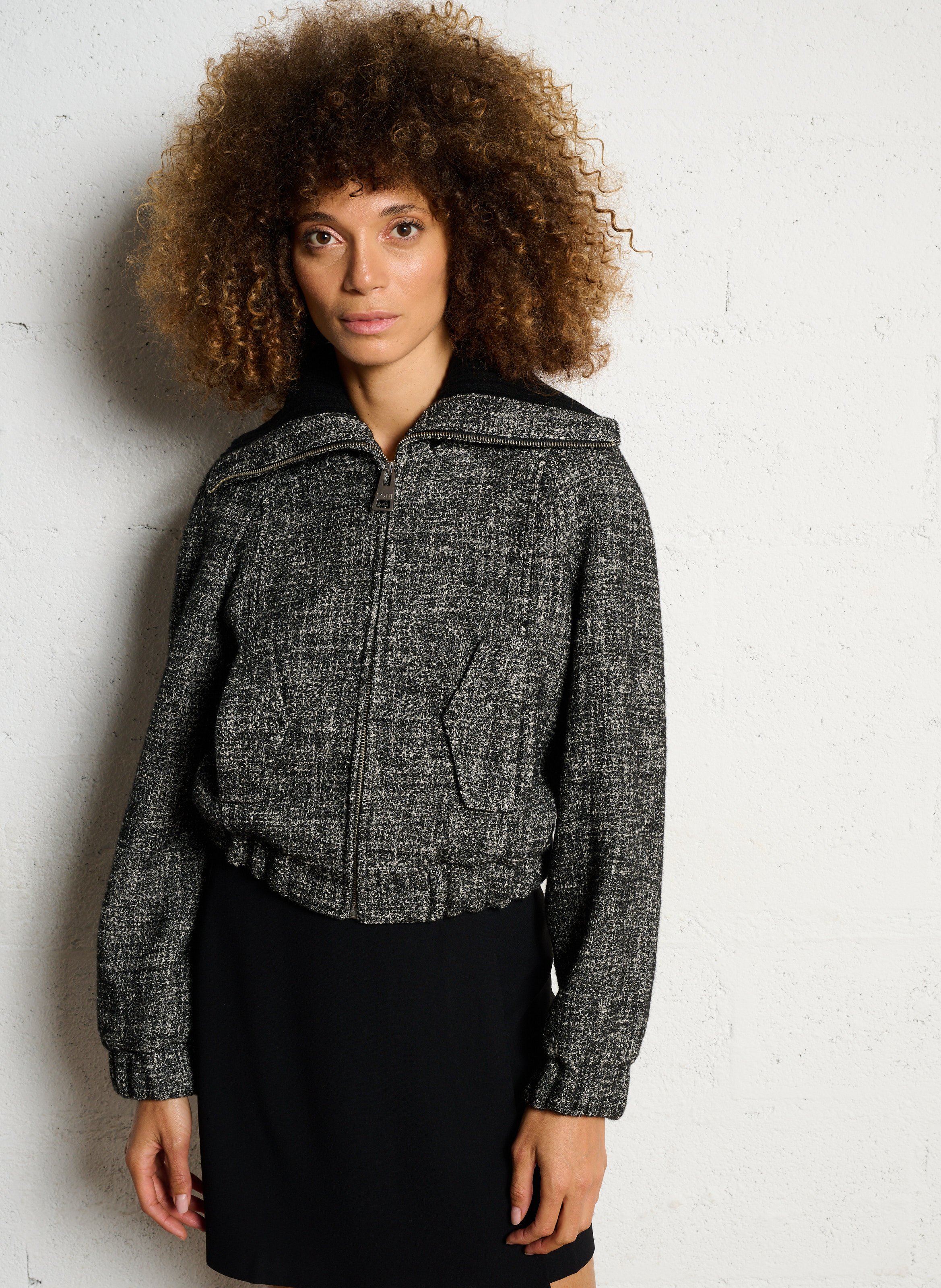 Veste oversize en coton mélangé MARGAUX LONNBERG Argent