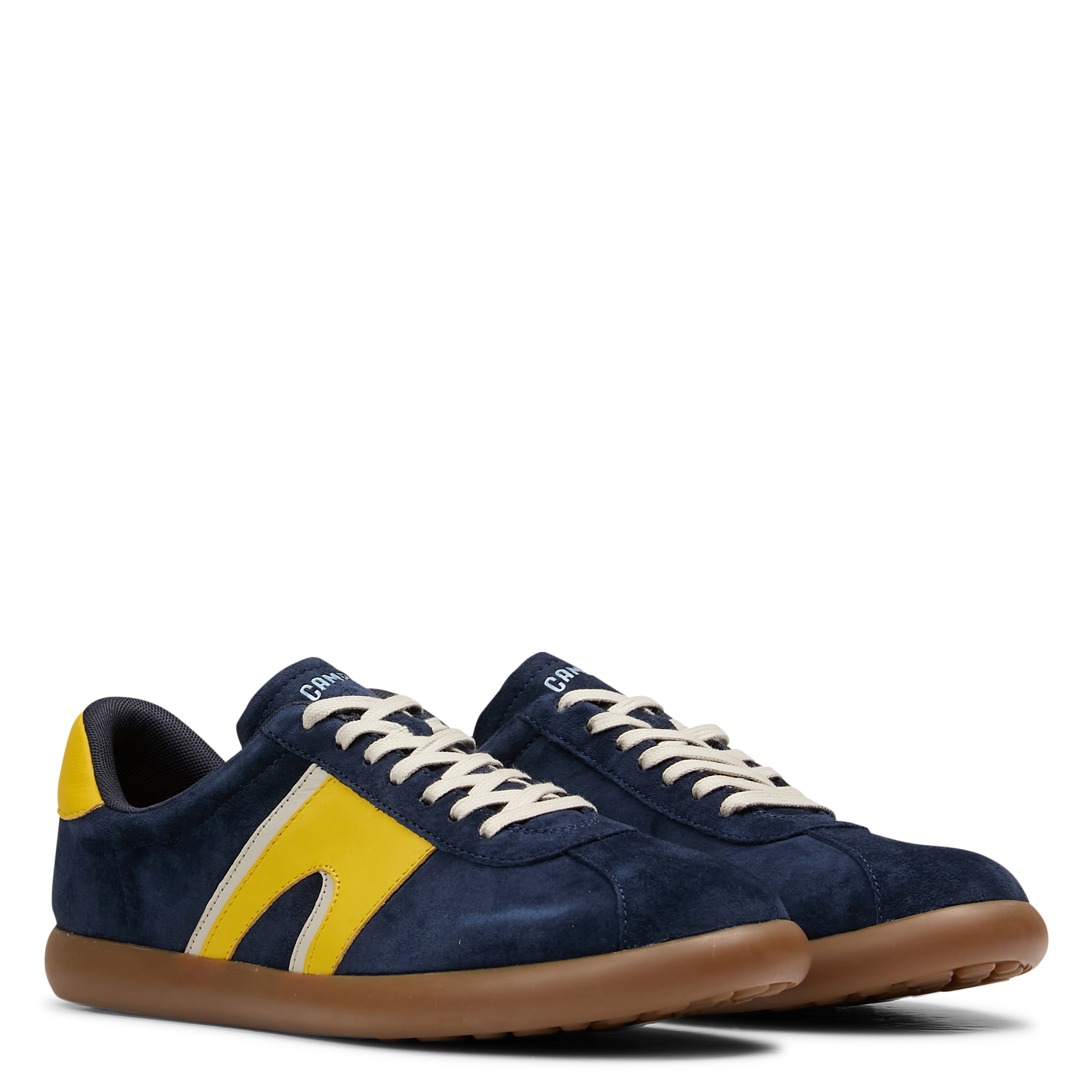 Baskets basses en cuir velours CAMPER Bleu