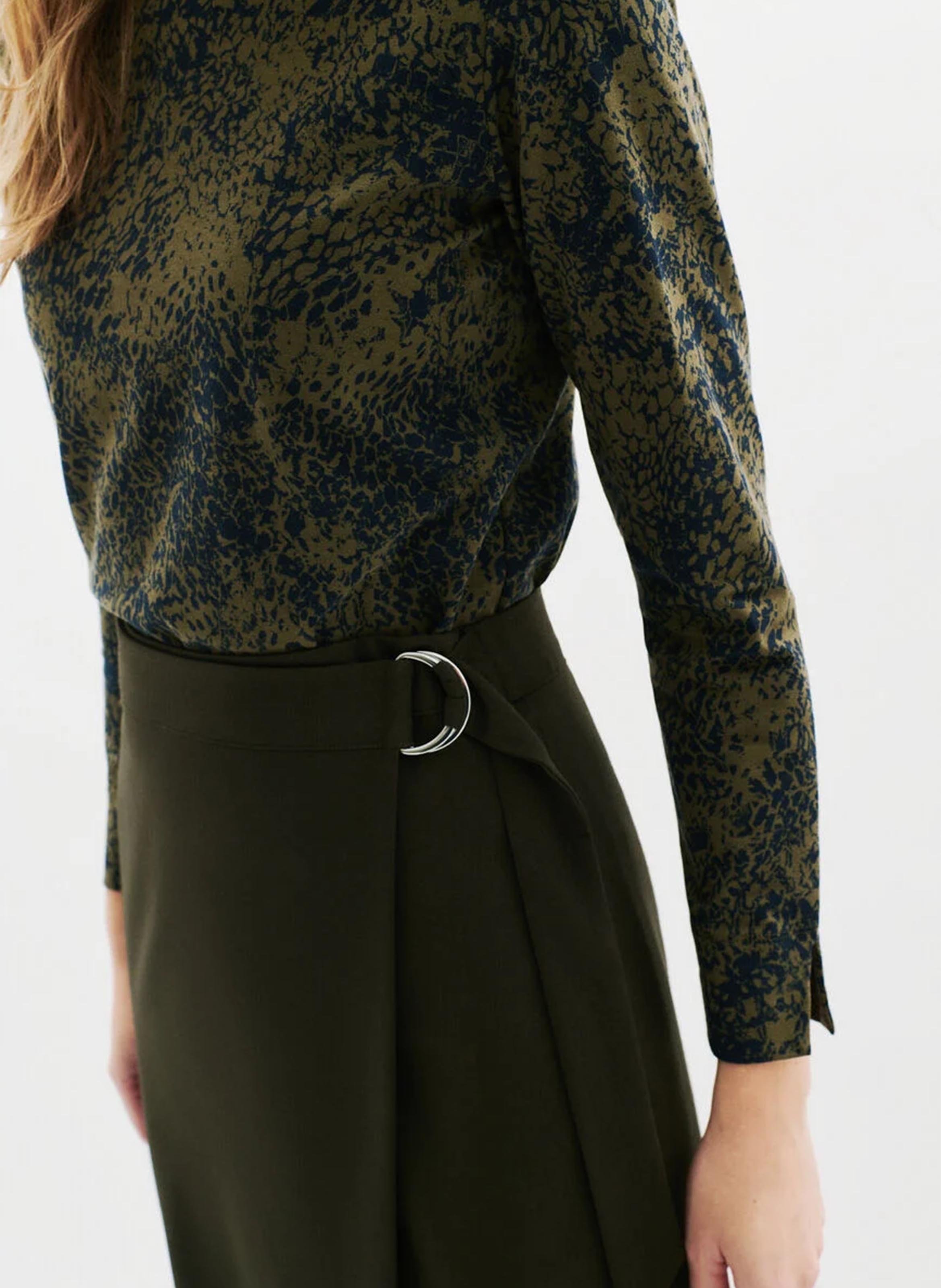 Plain short straight skirt CAROLL Green