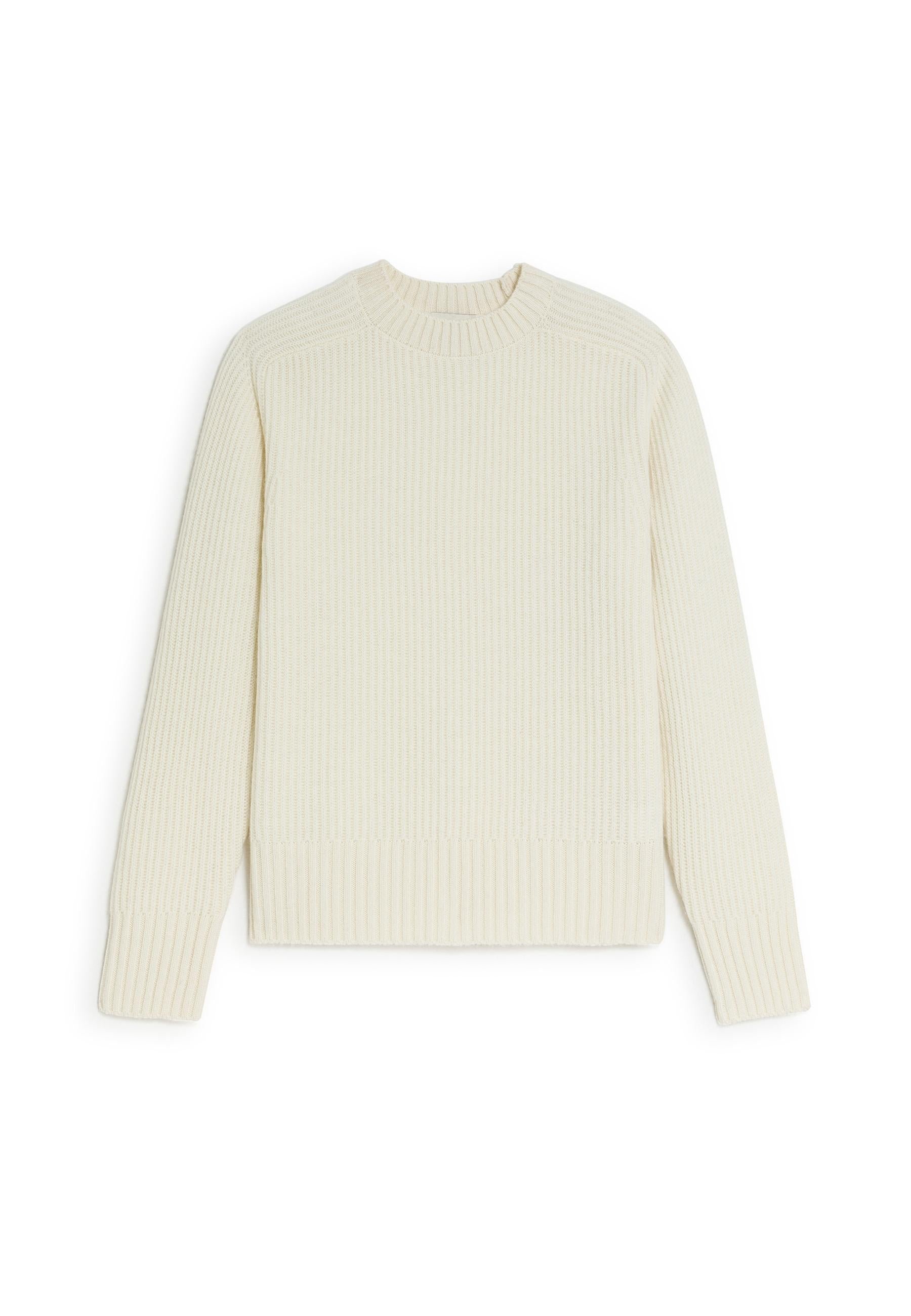 Ribbed round-neck cashmere sweater RODIER White