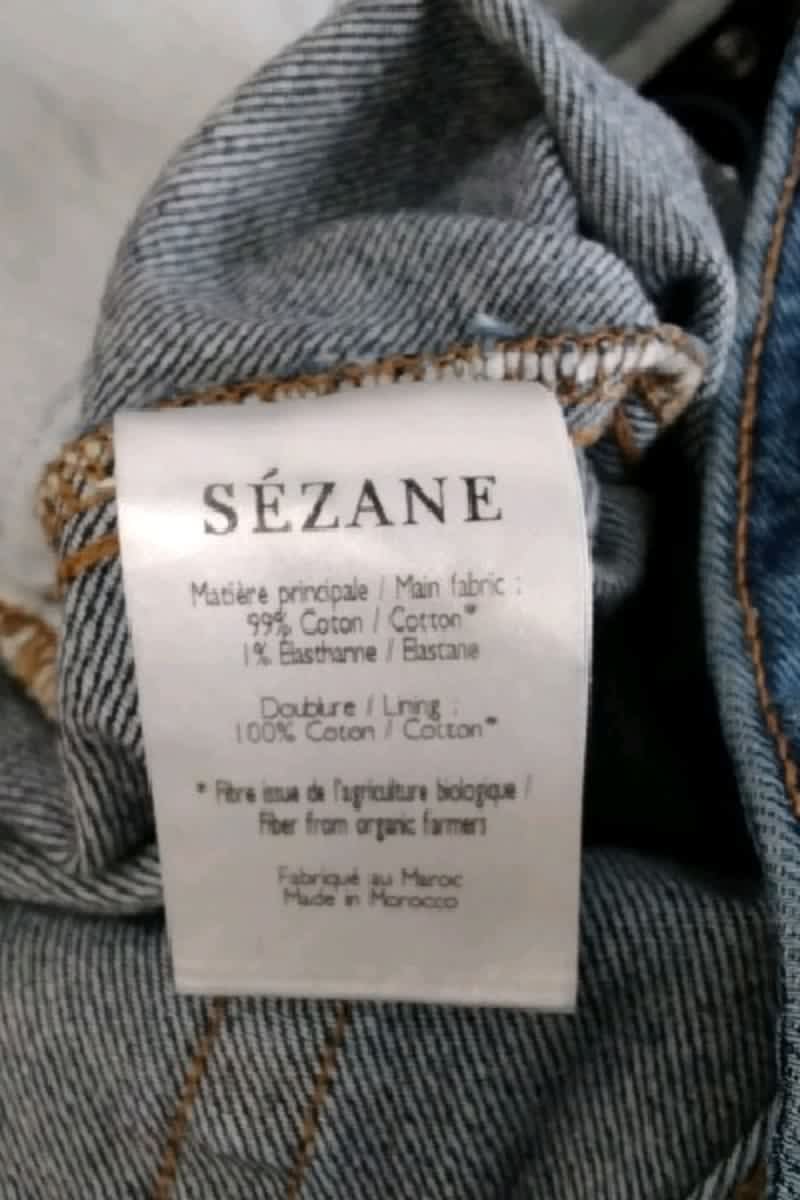 - Straight-leg jeans
- 5 pockets
- Straight cut
- Faded effect SEZANE - Seconde main Blue