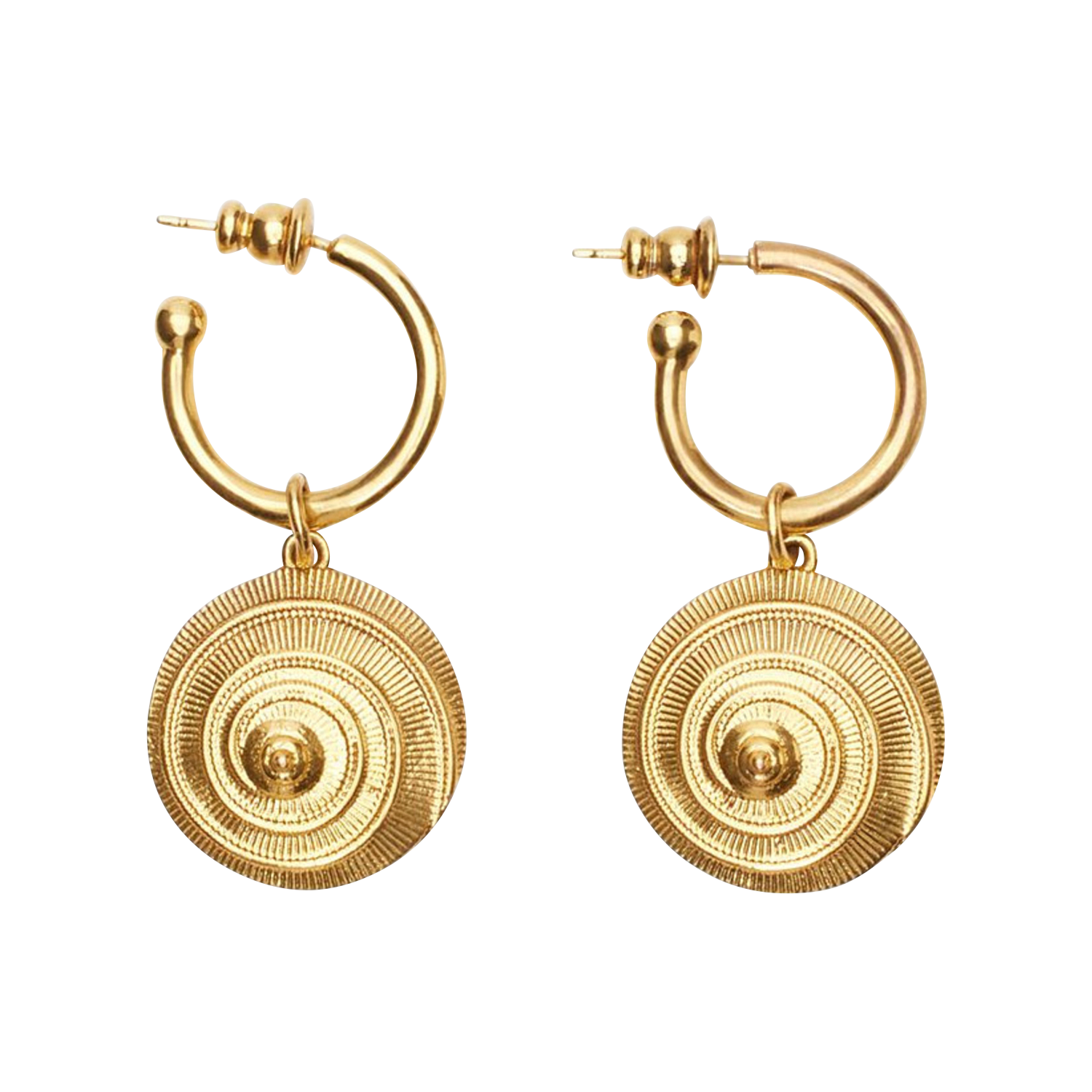Gold-plated brass creole earrings VANESSA BRUNO Golden