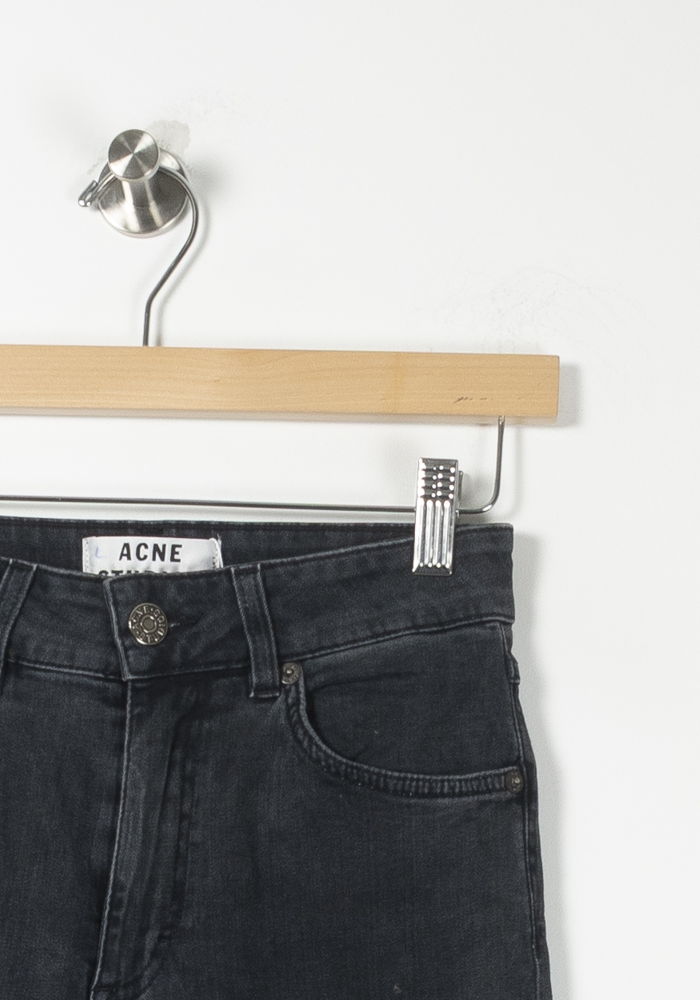 Cropped slim jeans with studs ACNE STUDIOS - Seconde Main Black