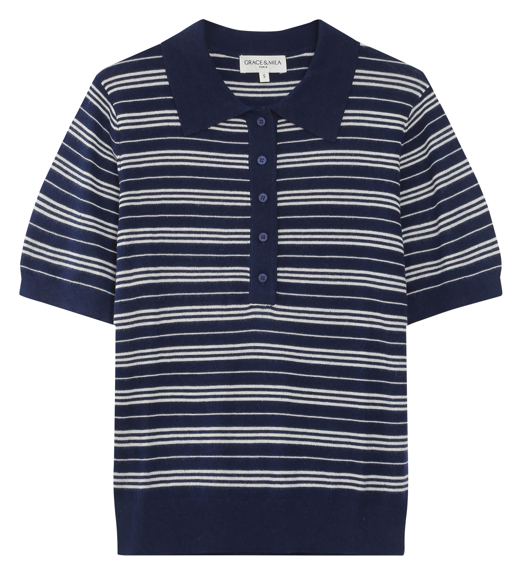 Polo à rayures GRACE ET MILA Bleu