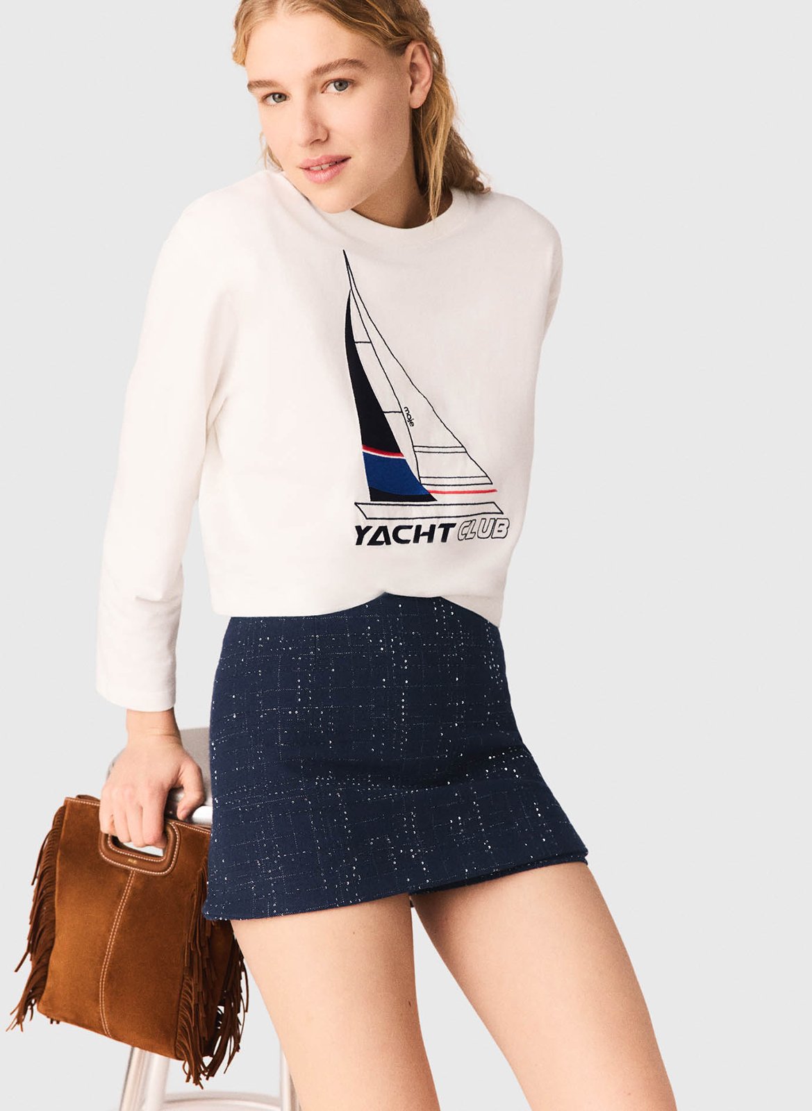 Tee-shirt en coton MAJE Blanc