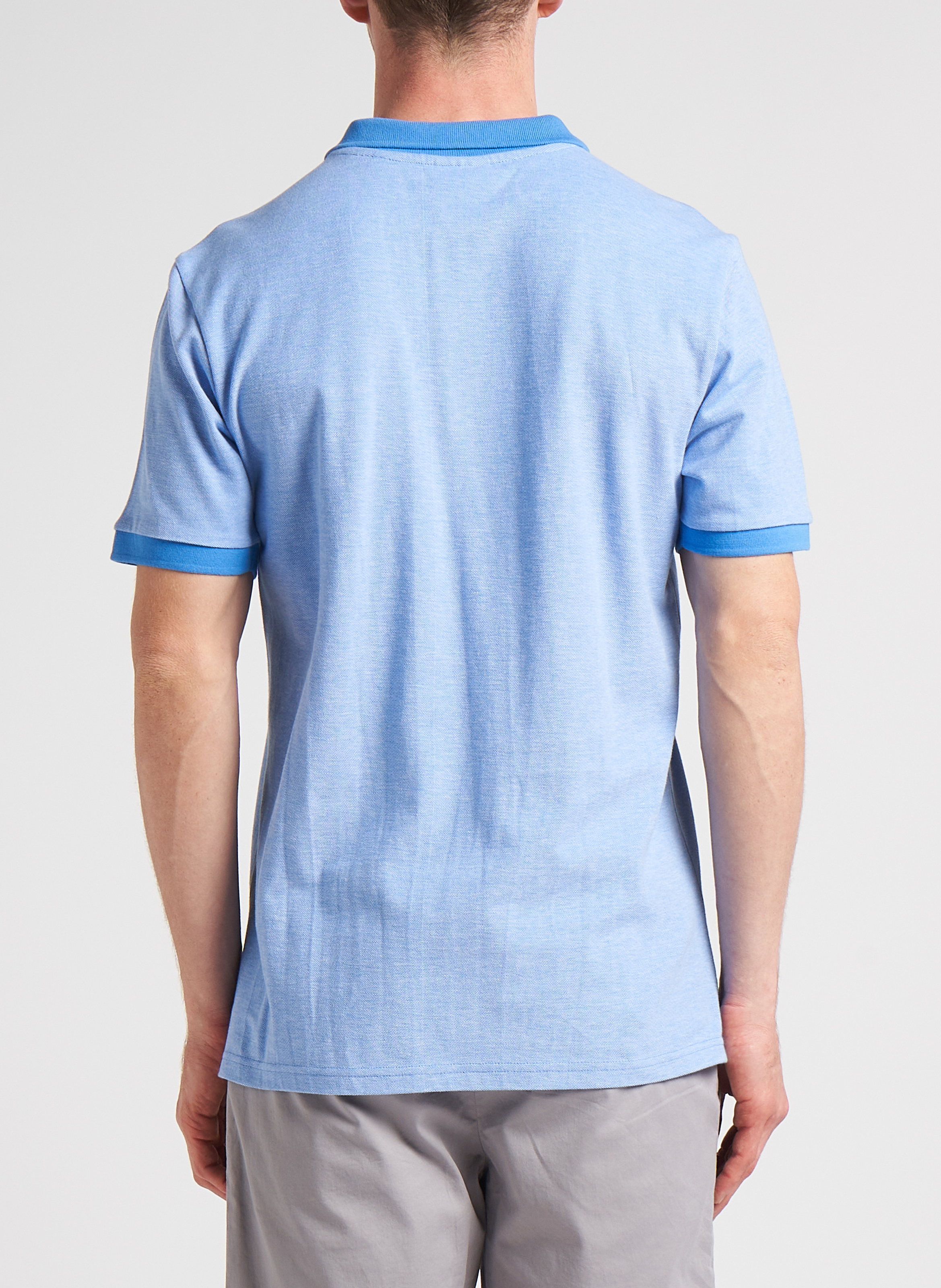 Polo en coton organique piqué KNOWLEDGE COTTON APPAREL Bleu