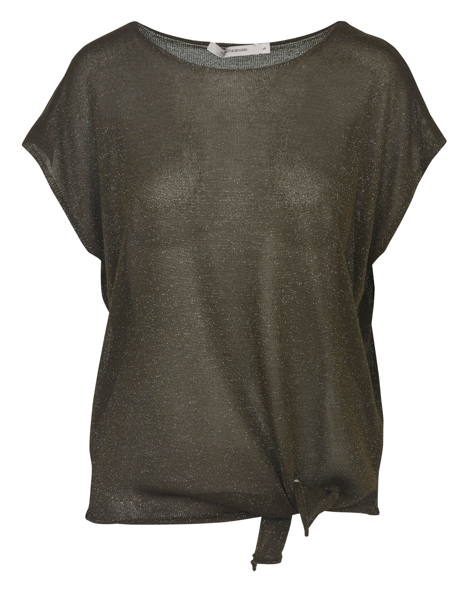 Pull manches courtes en maille irisée LA FEE MARABOUTEE Vert