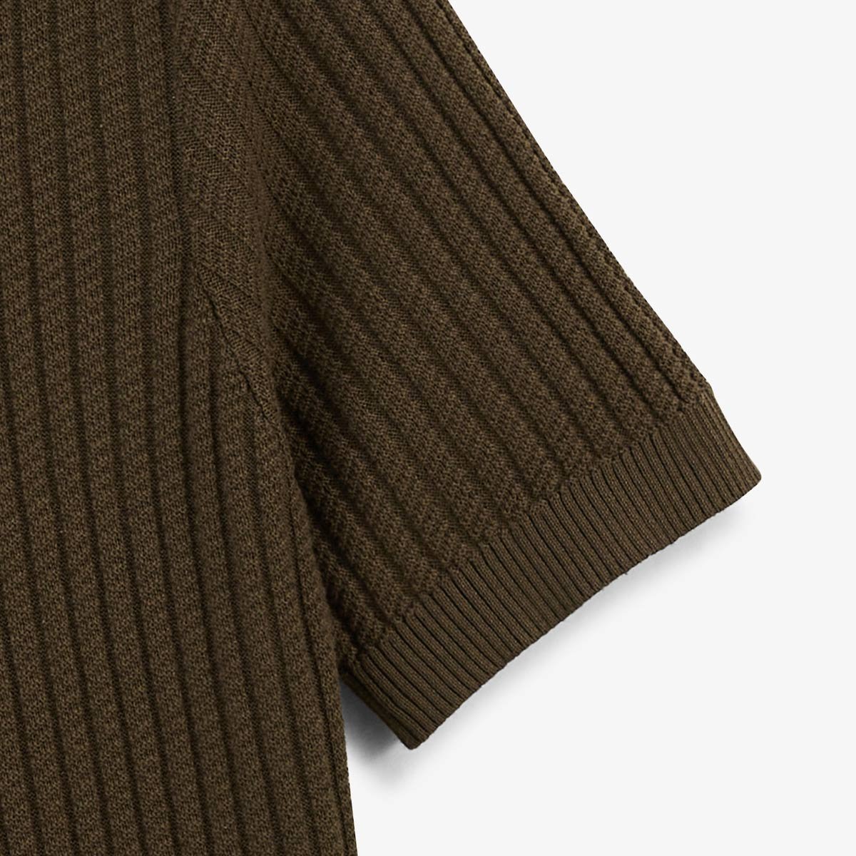 Polo collar sweater in cotton and linen. SERGE BLANCO Green