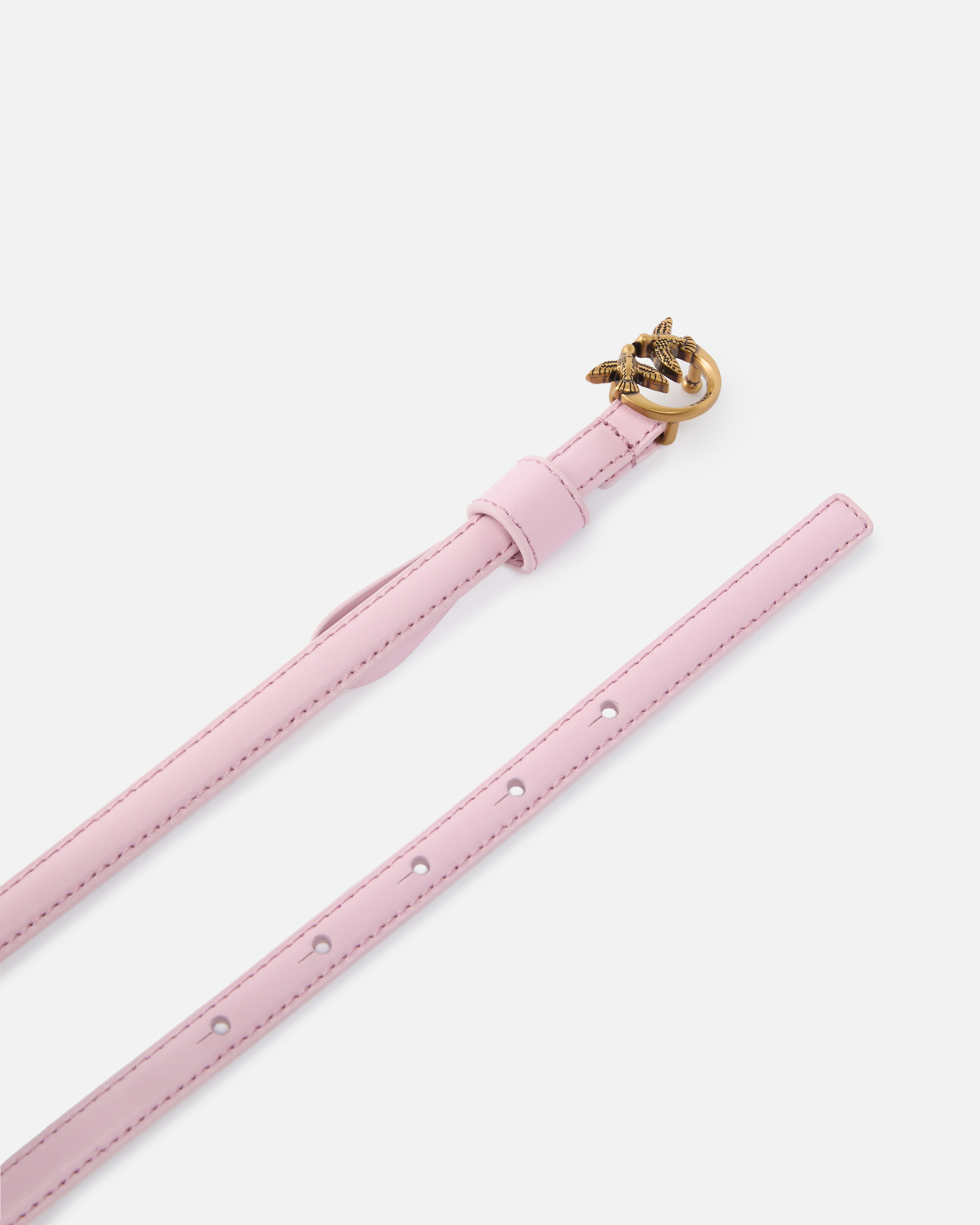 Fine belt with love birds buckle 1 cm PINKO Pink
