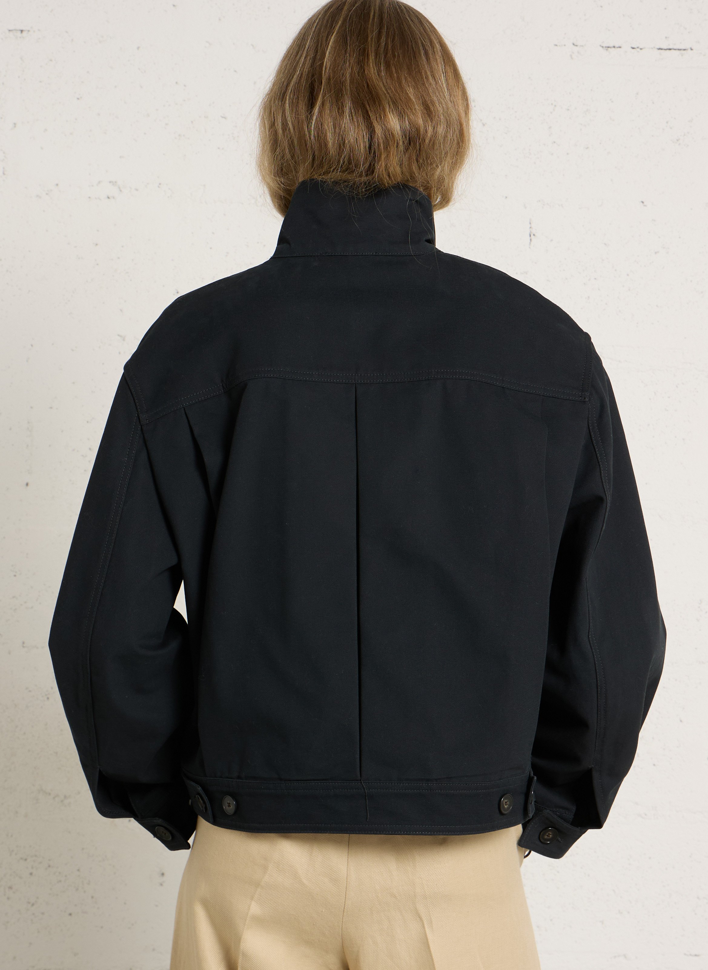 Veste oversize en coton SOEUR Bleu