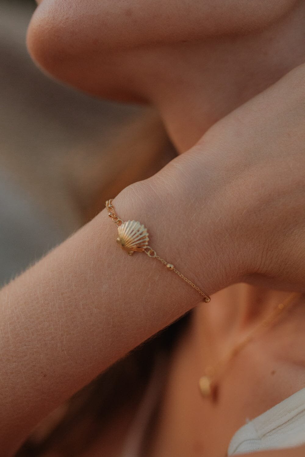 Gold plated seashell bracelet MONSIEUR SIMONE Silver
