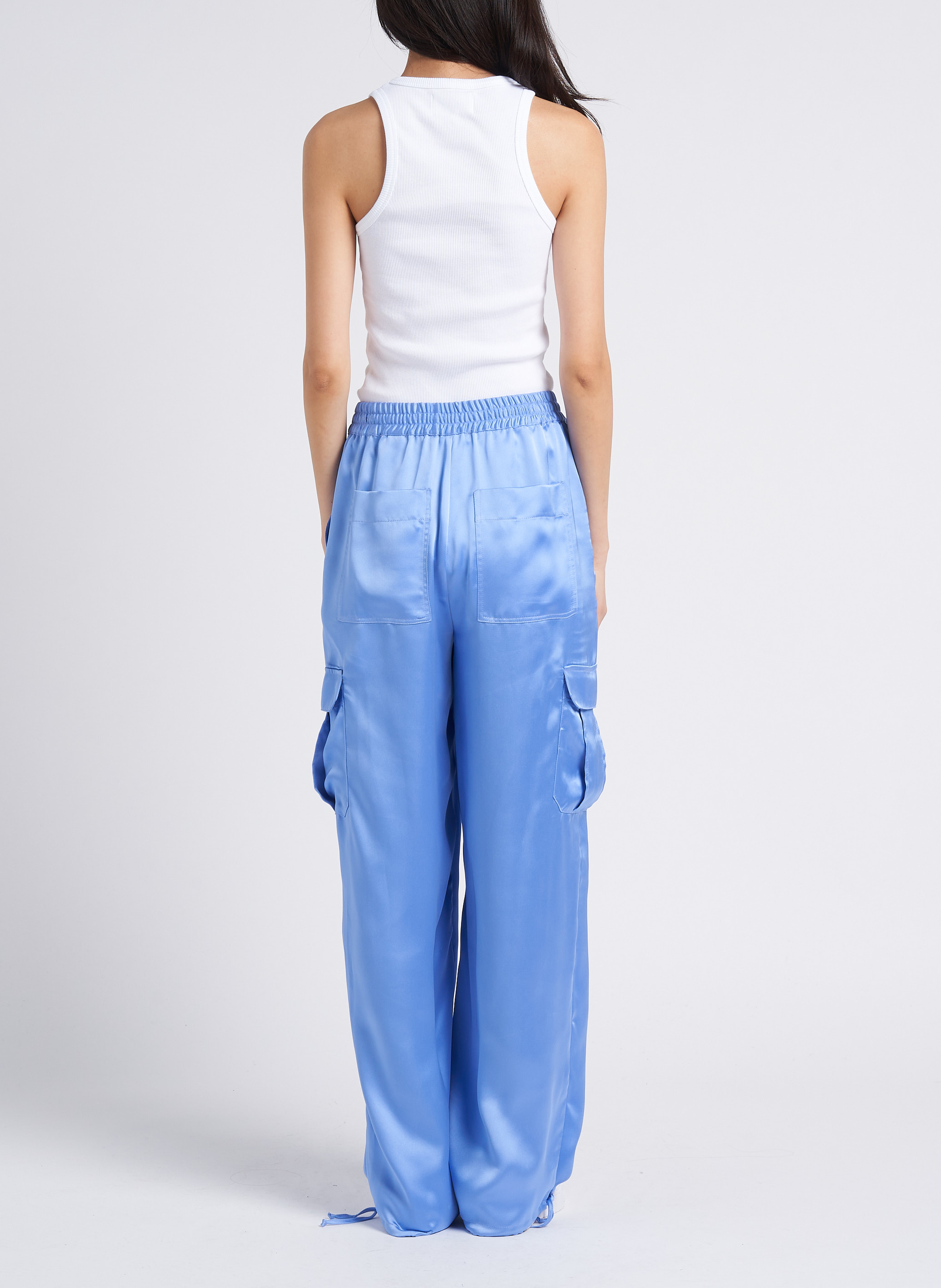 Ribbed cotton tank top SAISON 1865 White