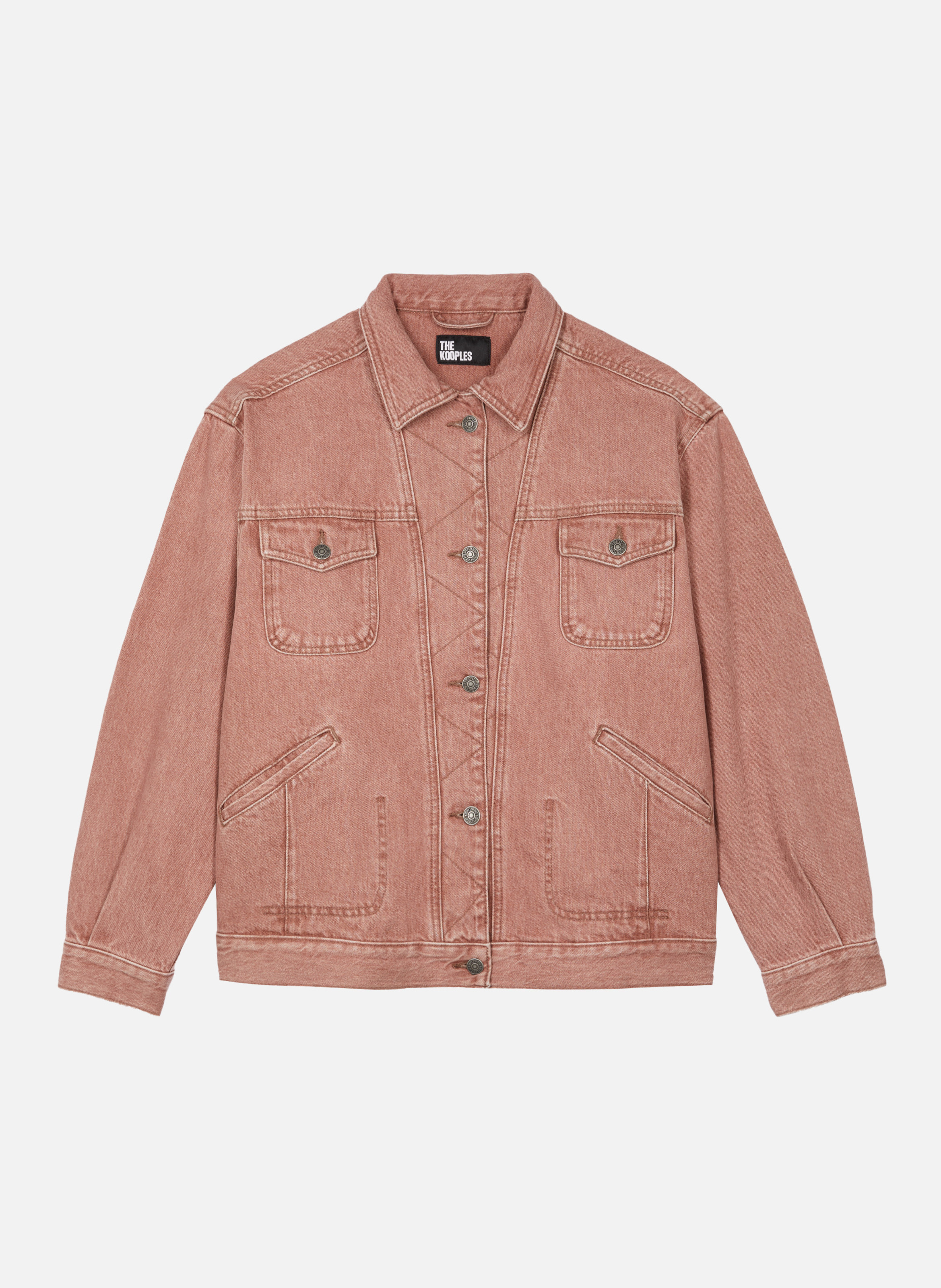 Oversized denim jacket THE KOOPLES Pink