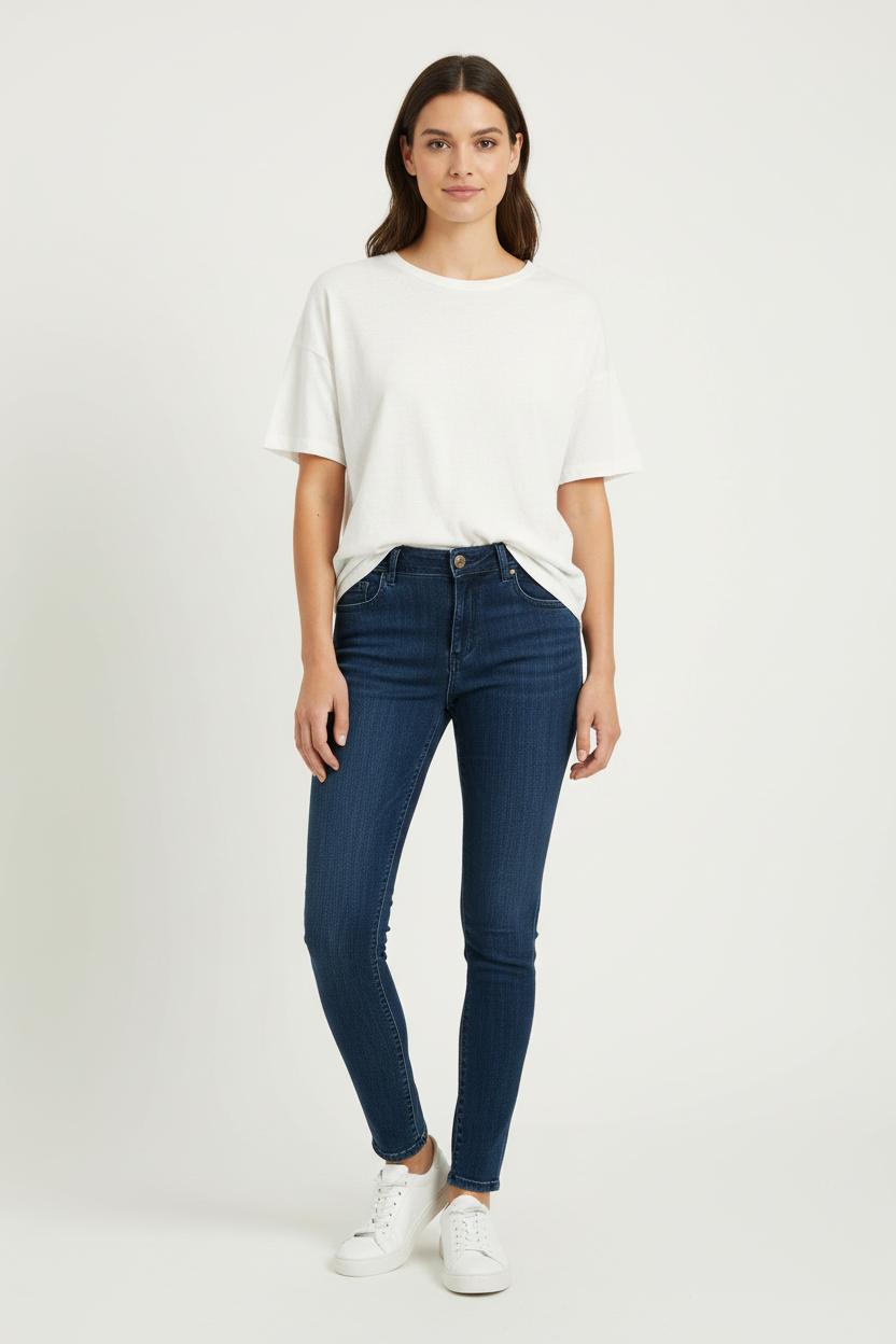 Cropped slim jeans with studs SEZANE - Seconde main Blue
