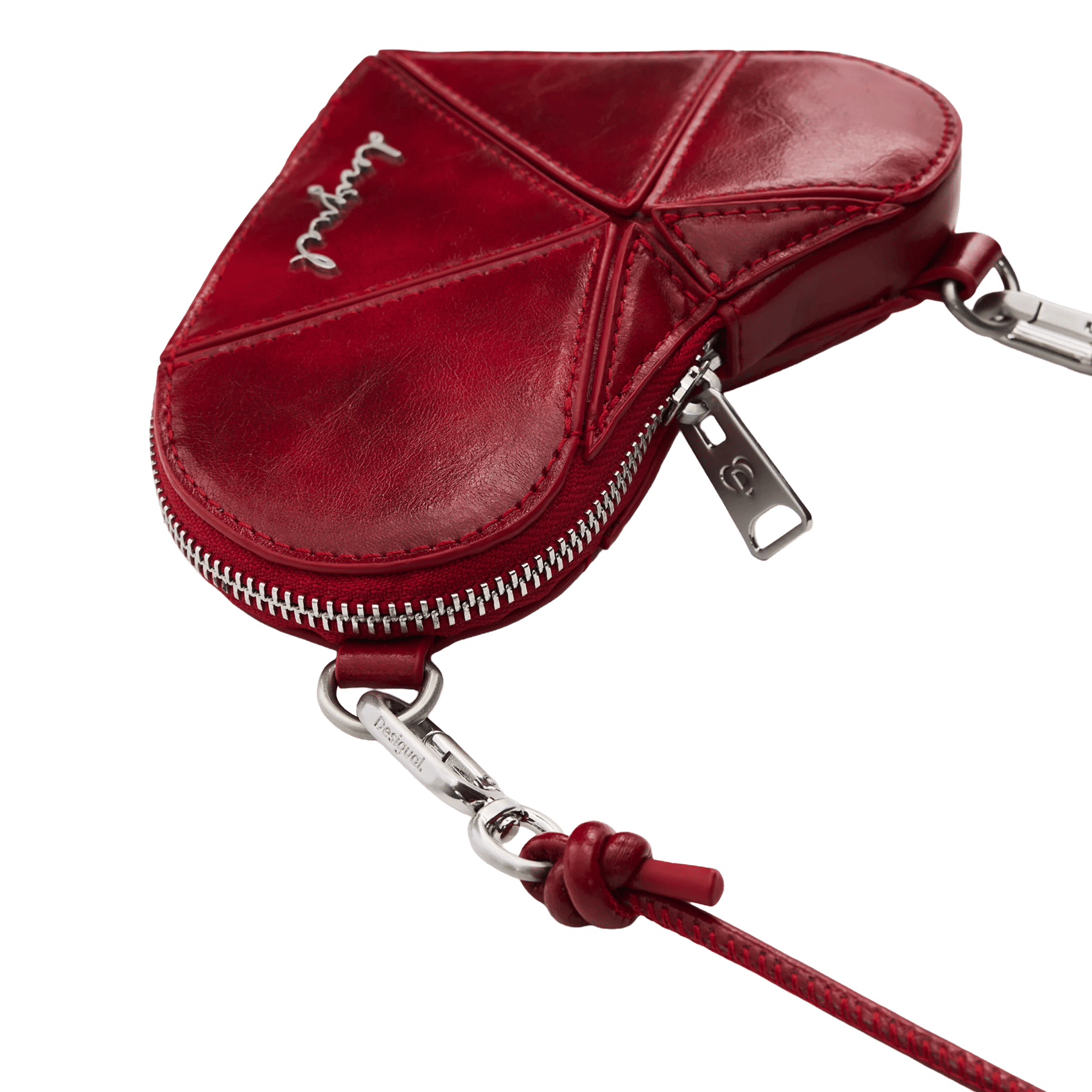 Heart-shaped coin purse with shoulder strap DESIGUAL Red
