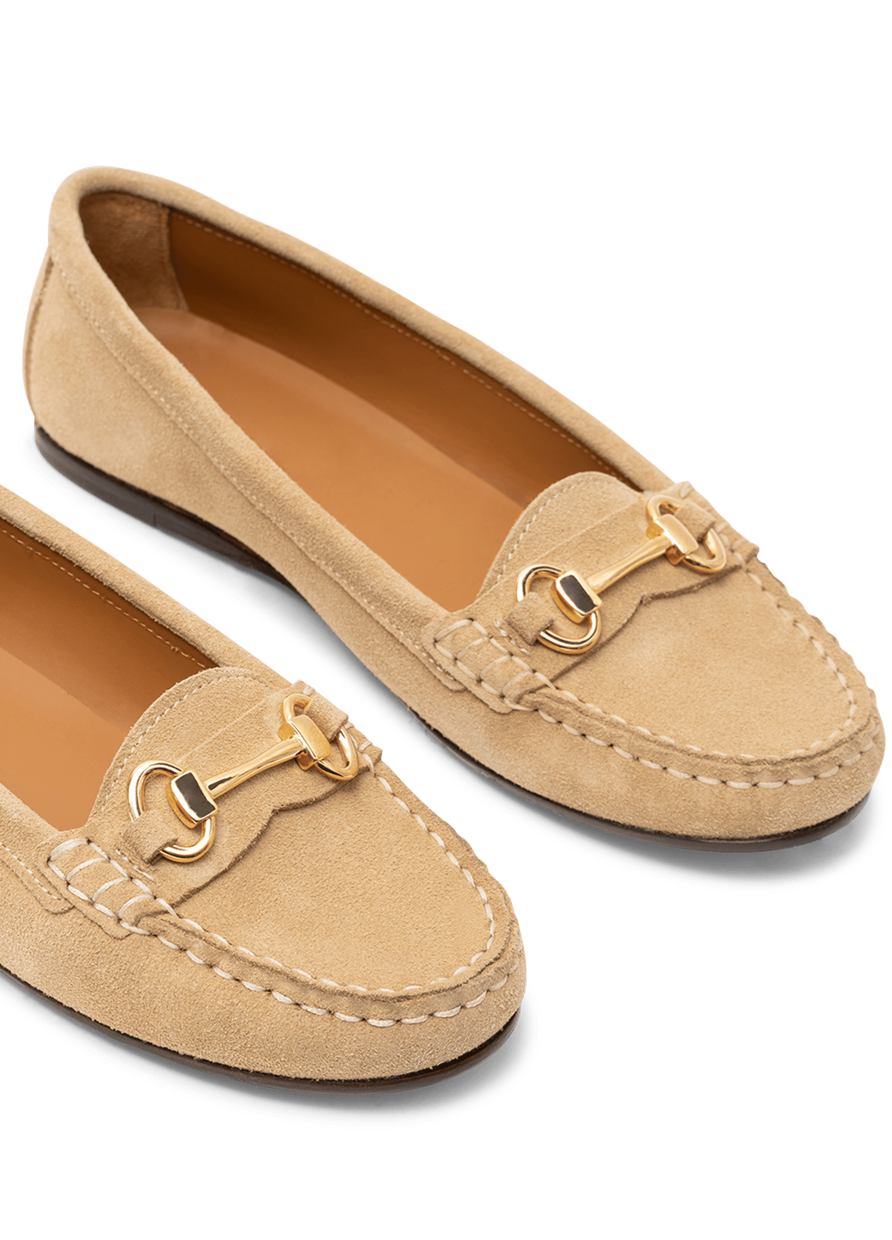 Beige suede leather moccasins PARALLELE PARIS Beige